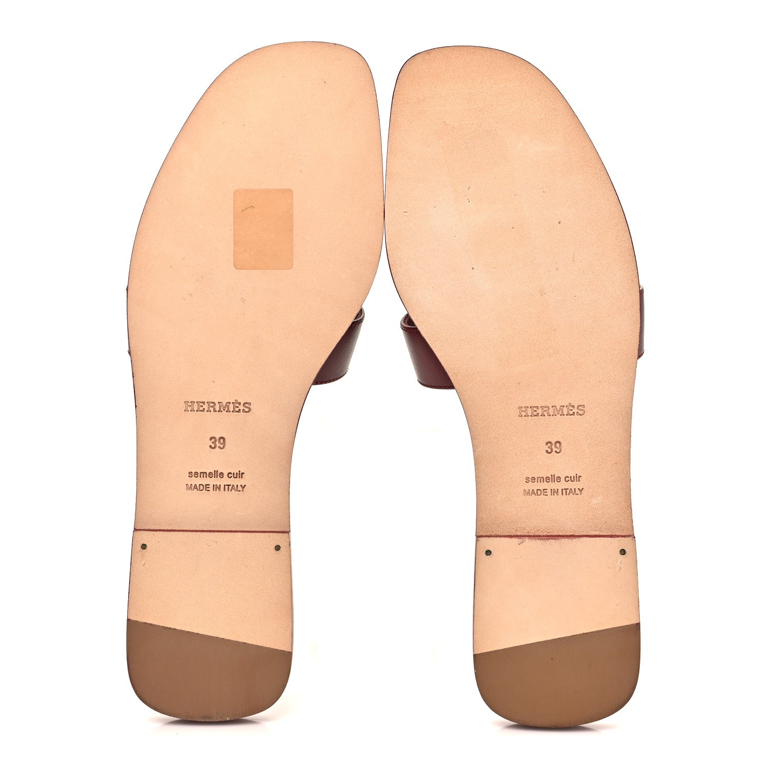 Box Calfskin Oran Sandals 39 Rouge Tomette