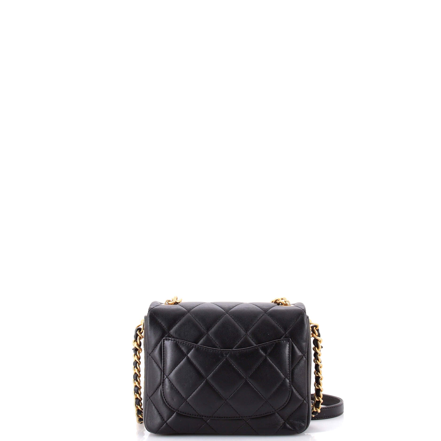Side Note Flap Bag Quilted Lambskin Small