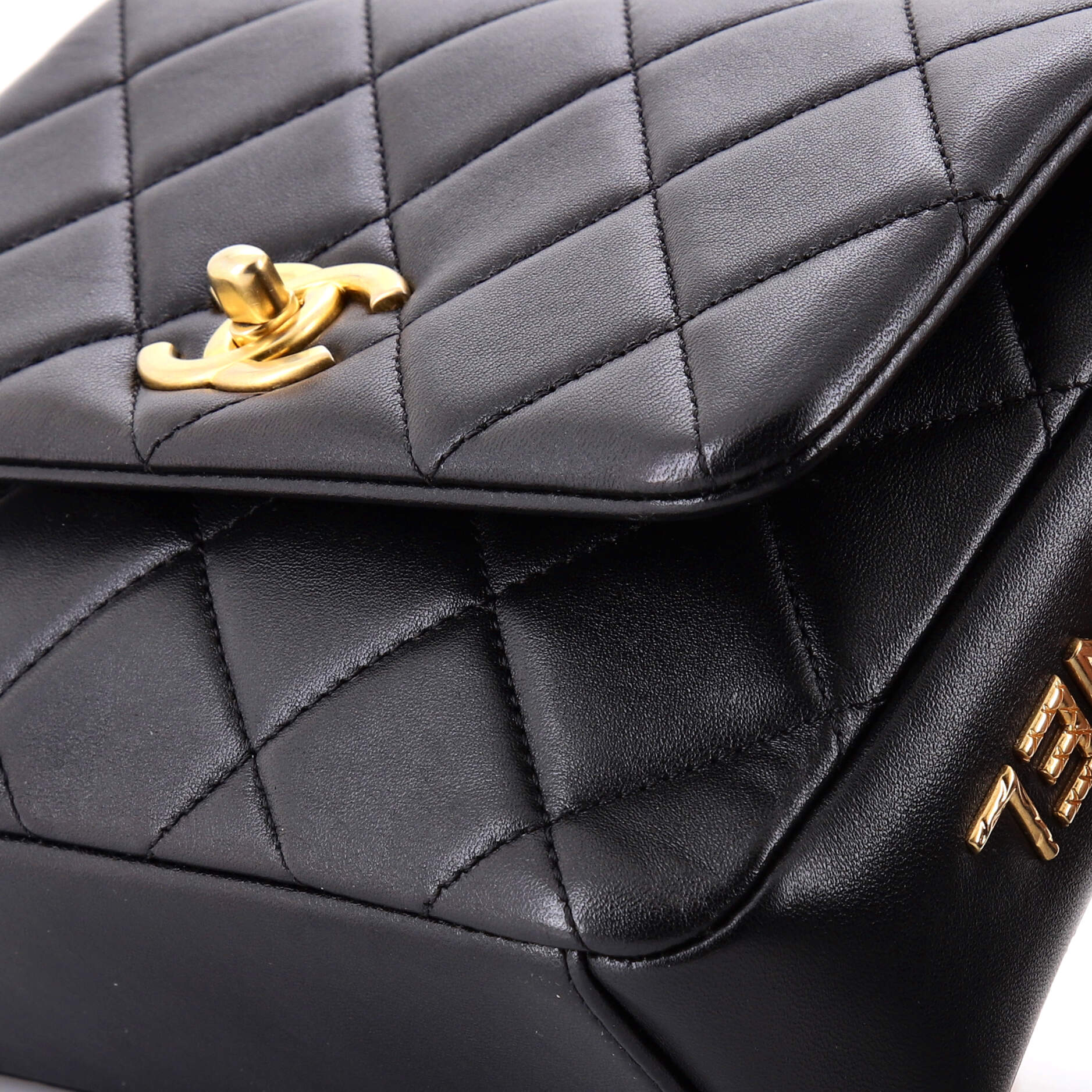 Side Note Flap Bag Quilted Lambskin Small