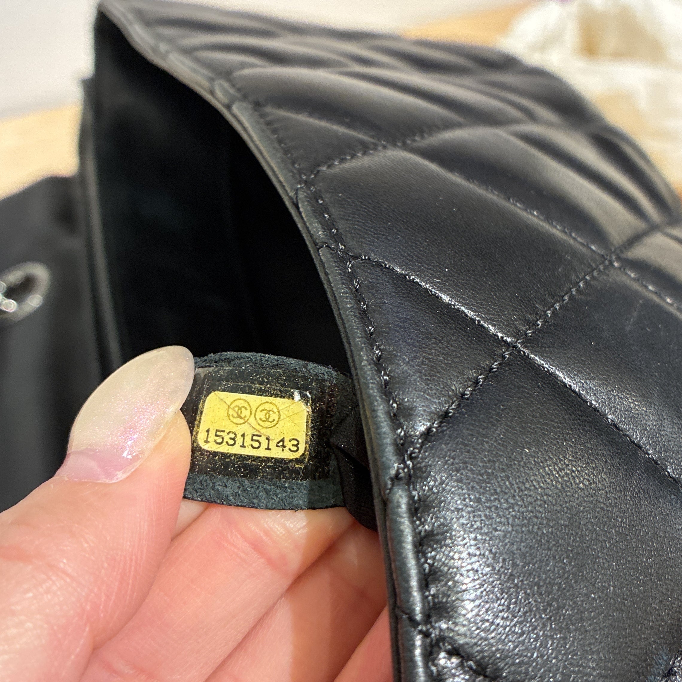 3 Flap Bag Quilted Lambskin Jumbo