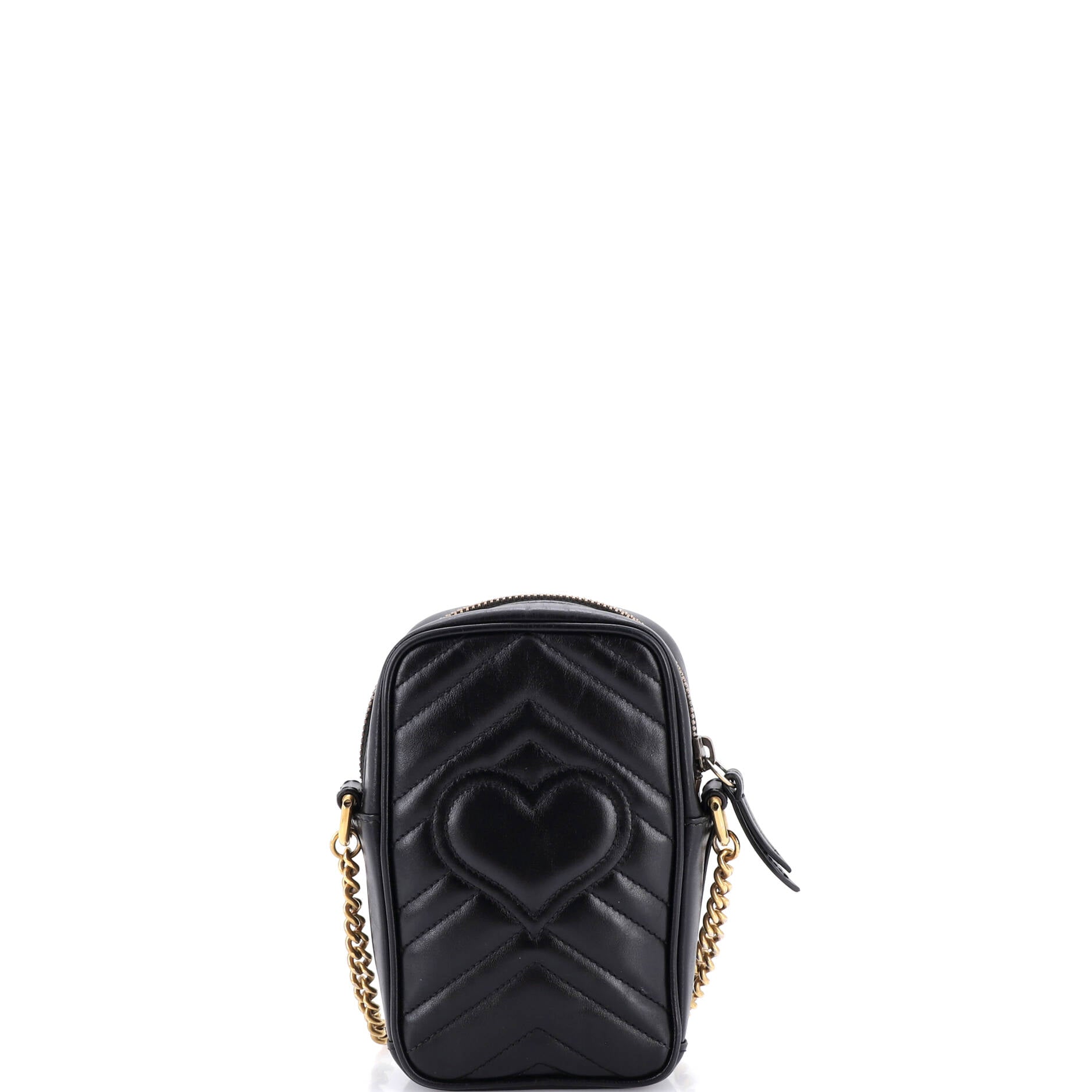 GG Marmont Vertical Phone Crossbody Bag Matelasse Leather Mini