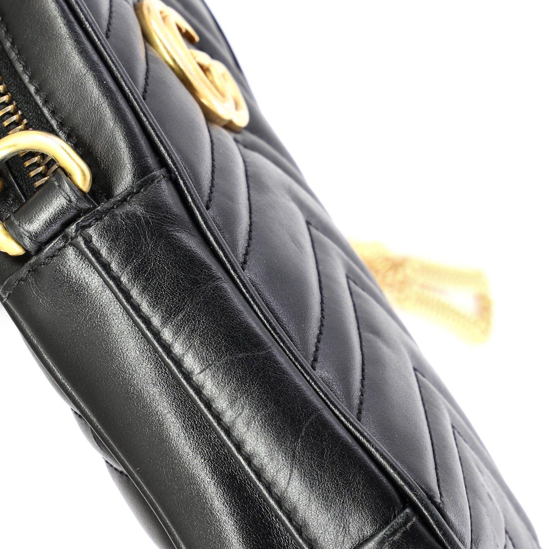 GG Marmont Vertical Phone Crossbody Bag Matelasse Leather Mini