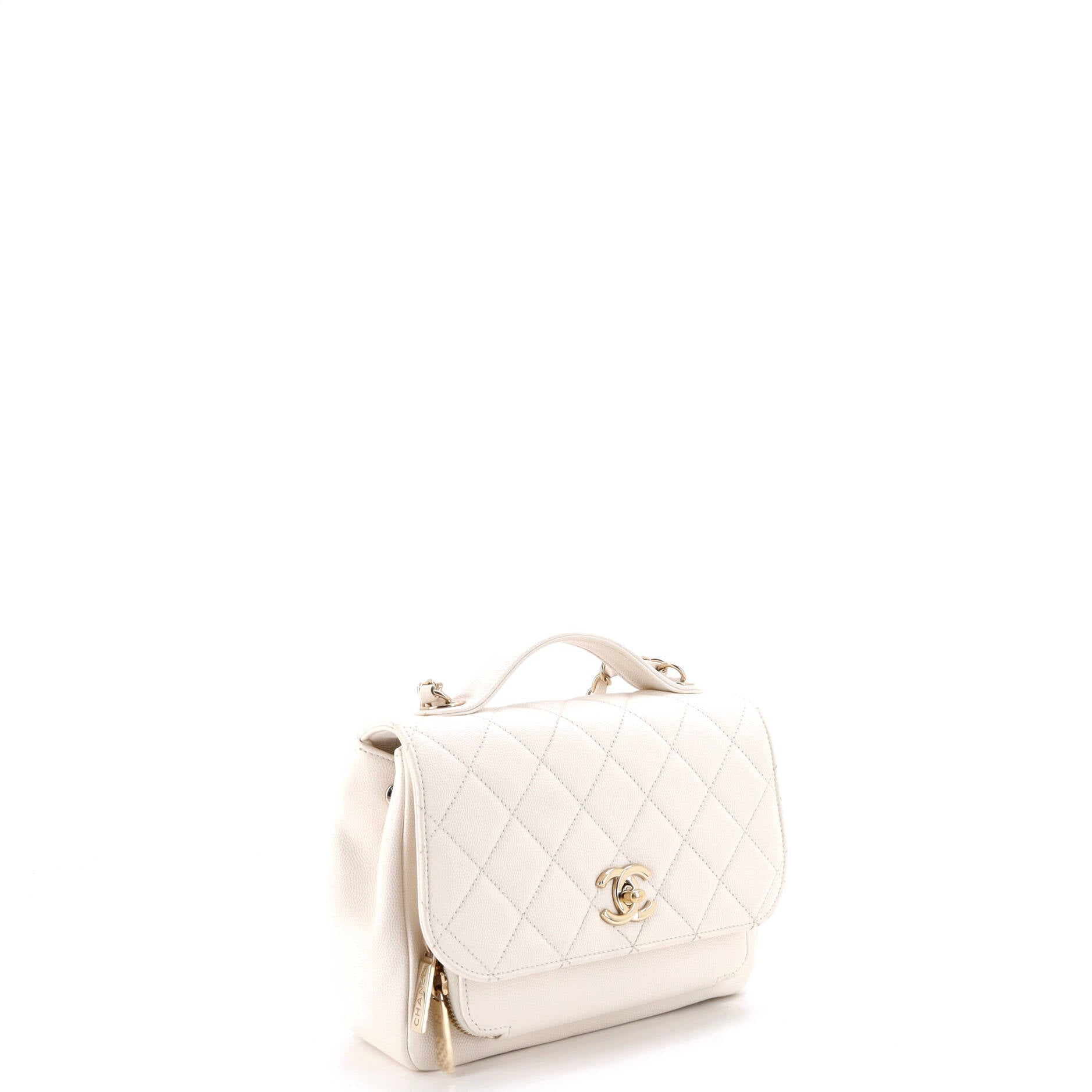 Business Affinity Flap Bag Quilted Caviar Small