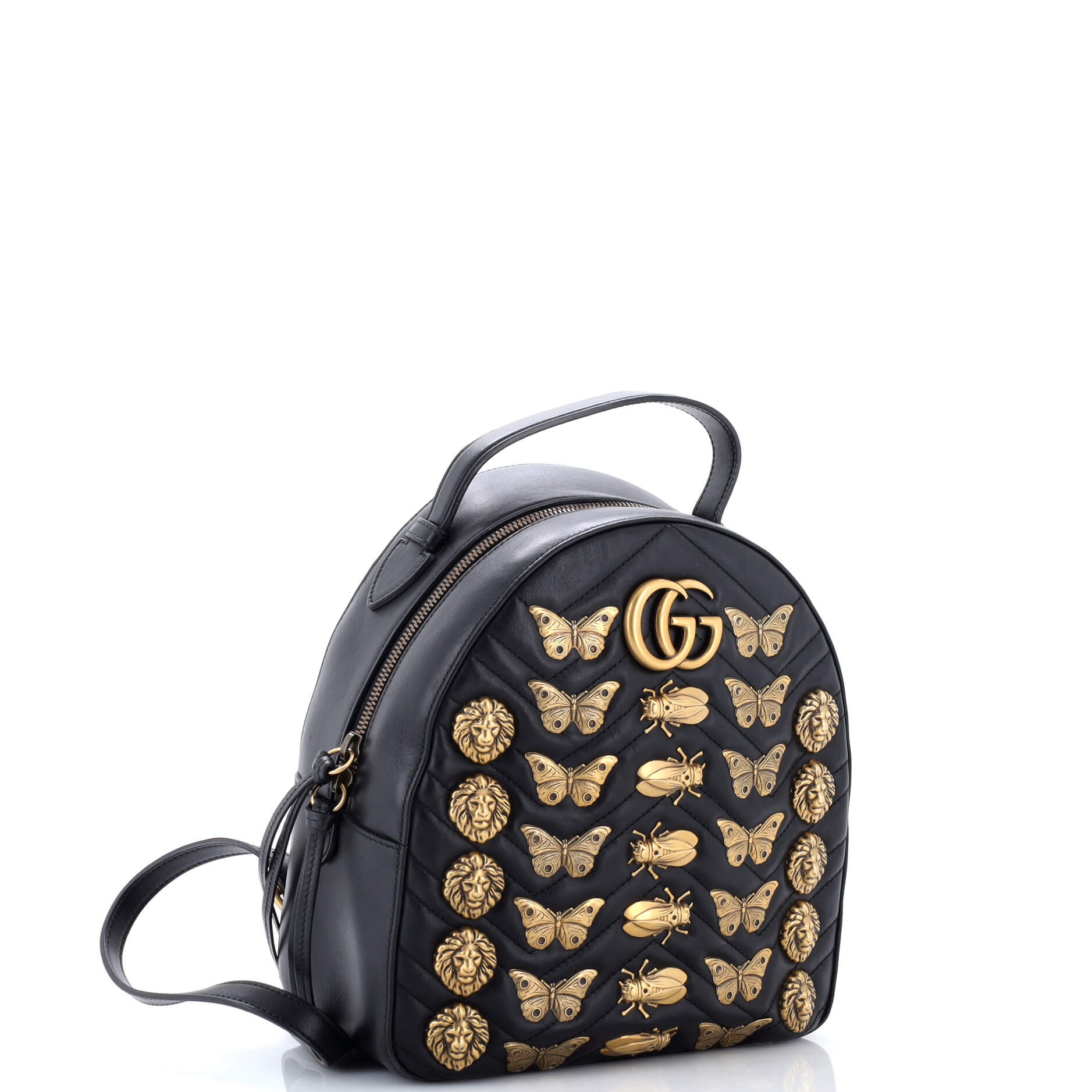 GG Marmont Backpack Embellished Matelasse Leather Small