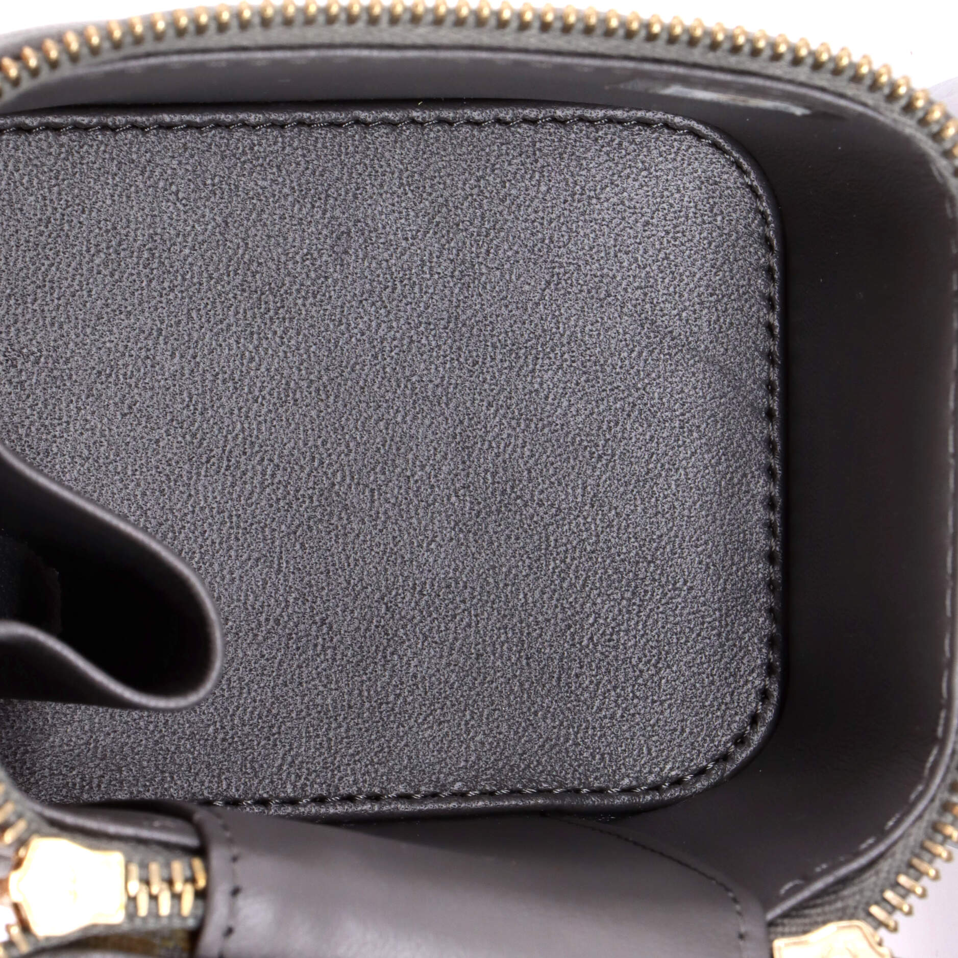 Classic Top Handle Vanity Case with Chain Quilted Lambskin Mini