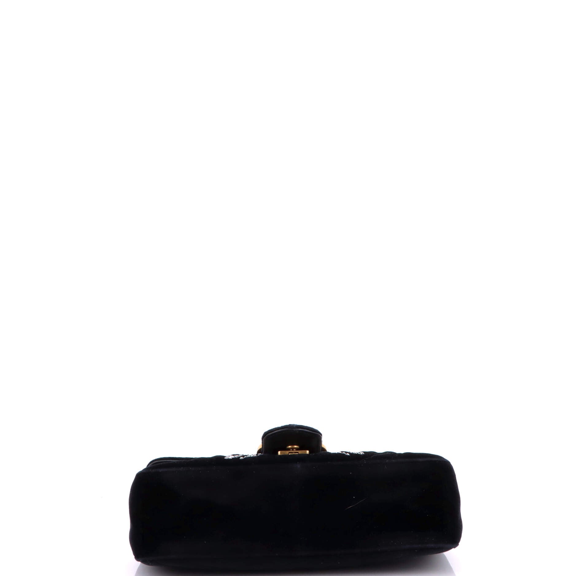 GG Marmont Flap Bag Crystal Embellished Matelasse Velvet Medium