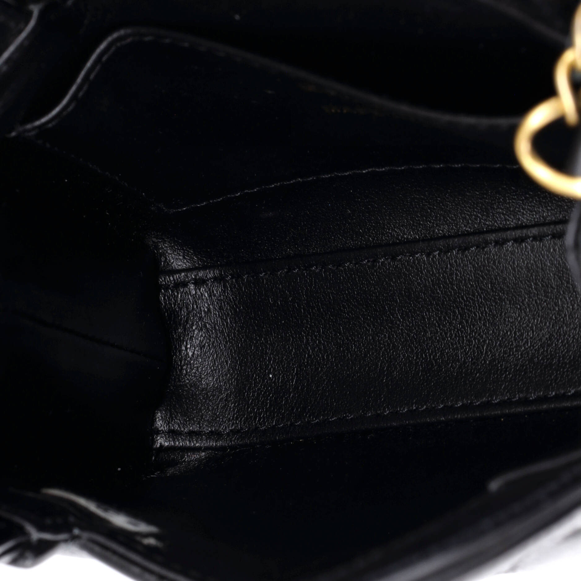 Kelly Top Handle Shopping Bag Quilted Shiny Aged Calfskin Nano