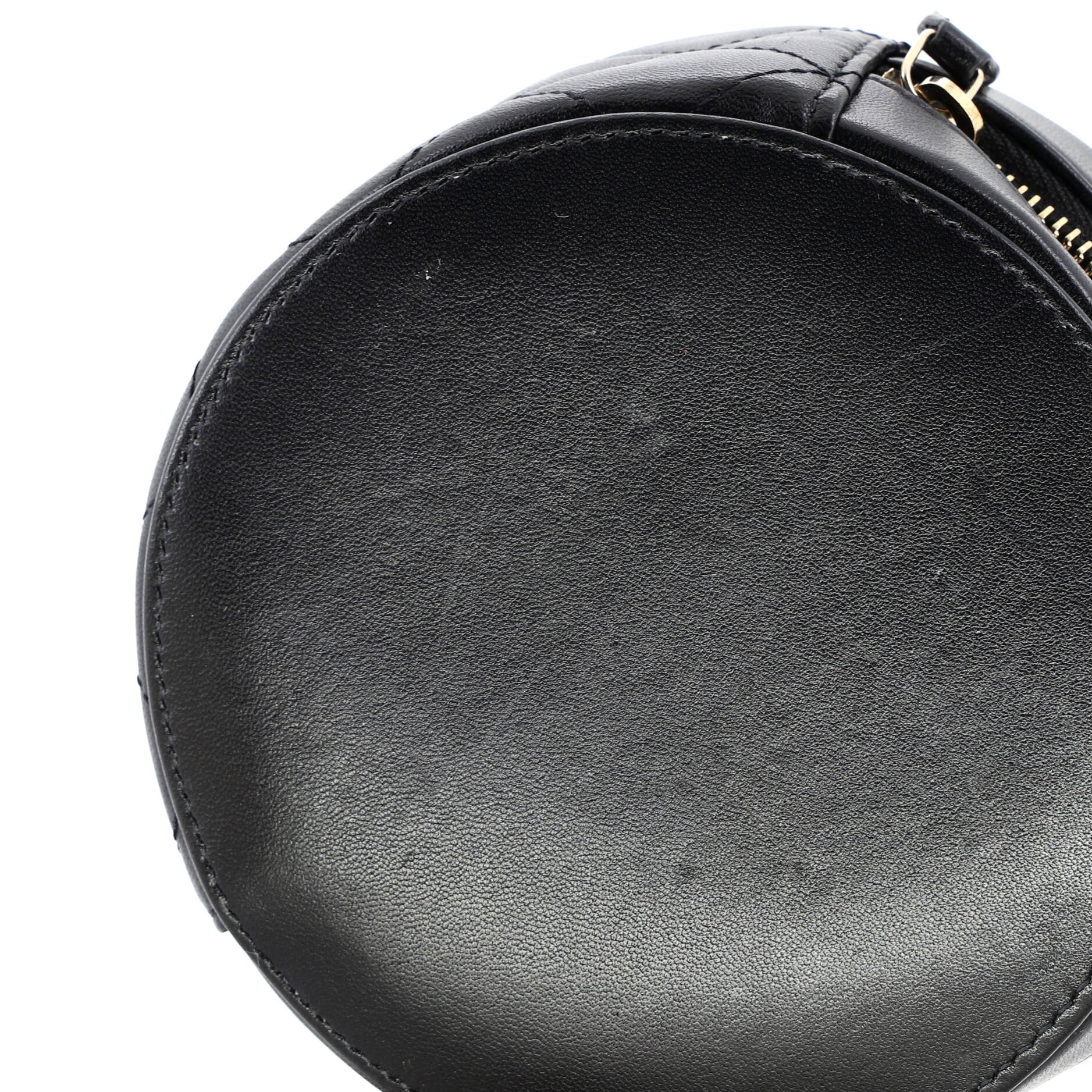 Lucky Charms Round Clutch With Chain Embellished Lambskin