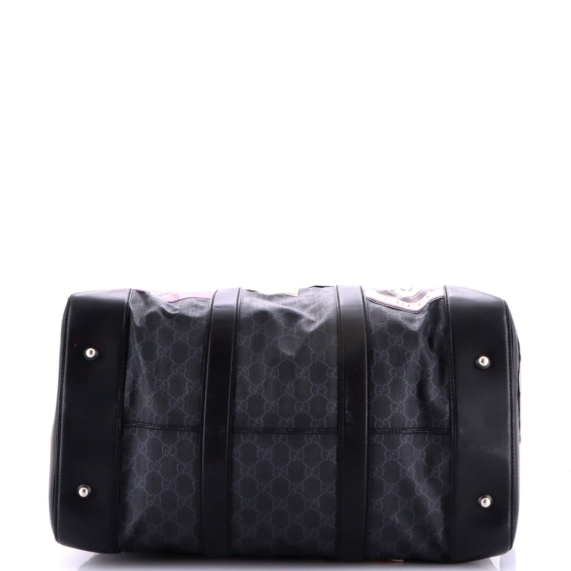 Night Courrier Carry On Convertible Duffle GG Coated Canvas with Applique Small