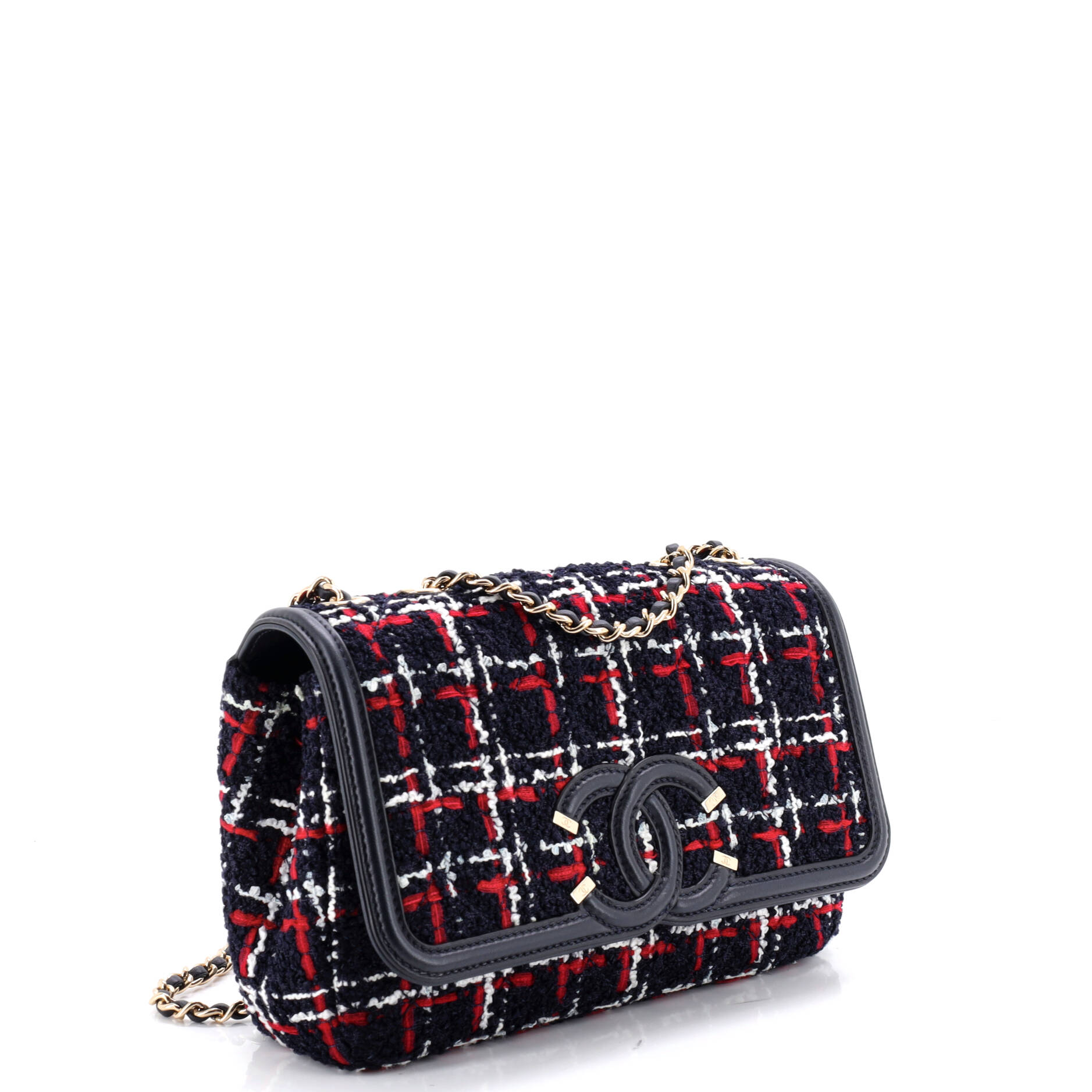 Filigree Flap Bag Quilted Tweed Small