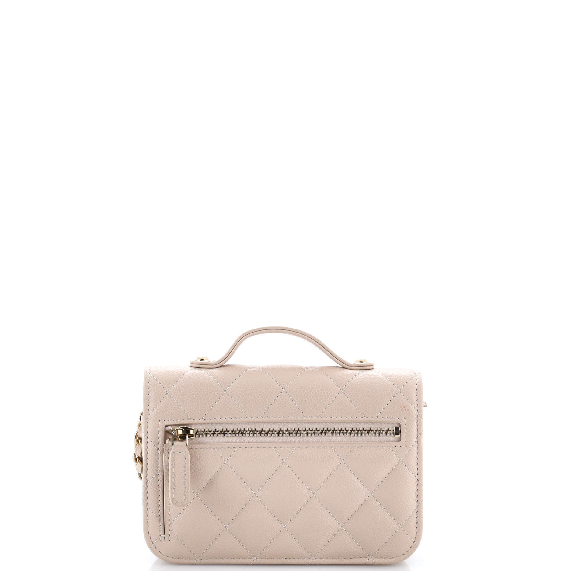 Business Affinity Flap Clutch with Chain Quilted Caviar