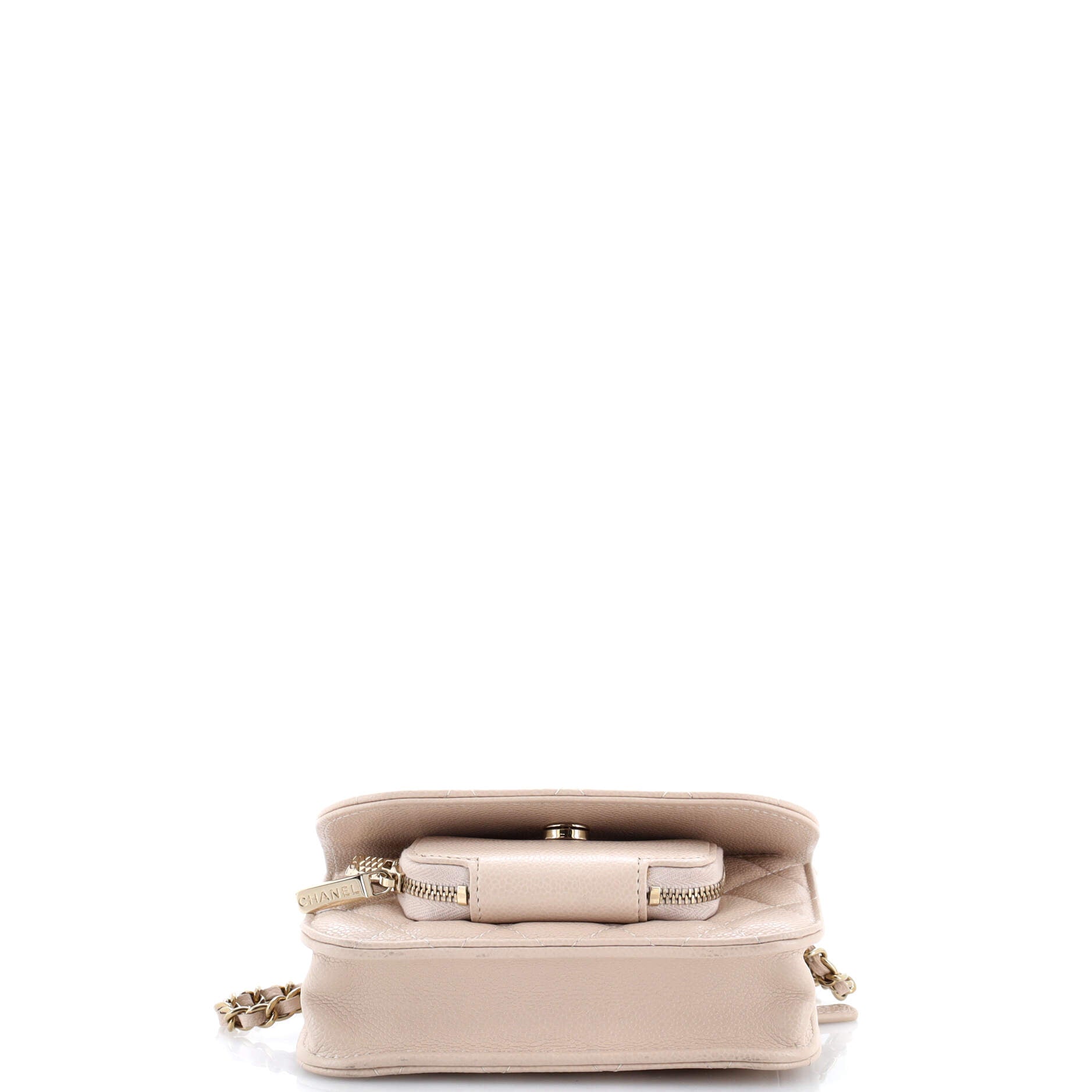 Business Affinity Flap Clutch with Chain Quilted Caviar