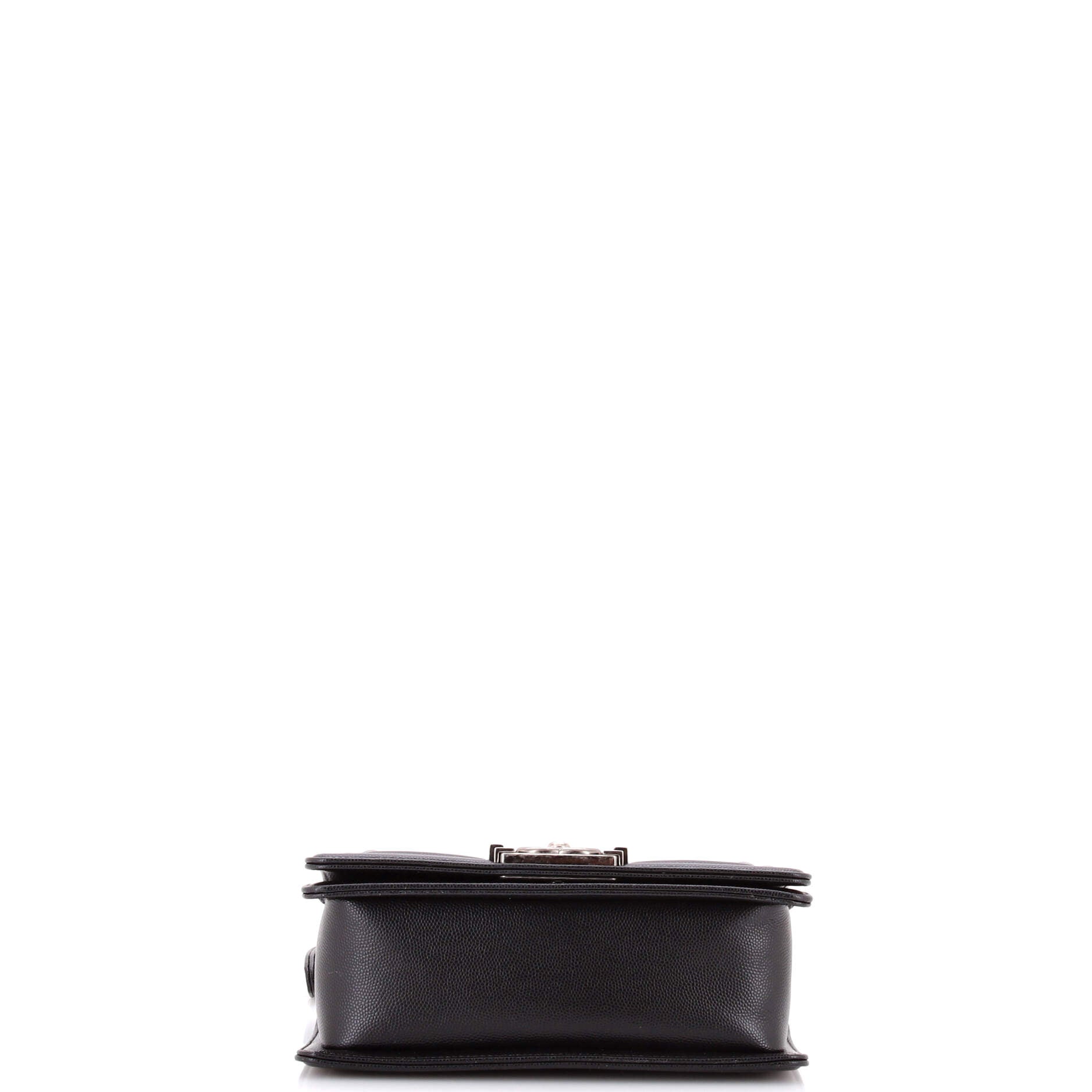 Boy Flap Bag Quilted Caviar Small