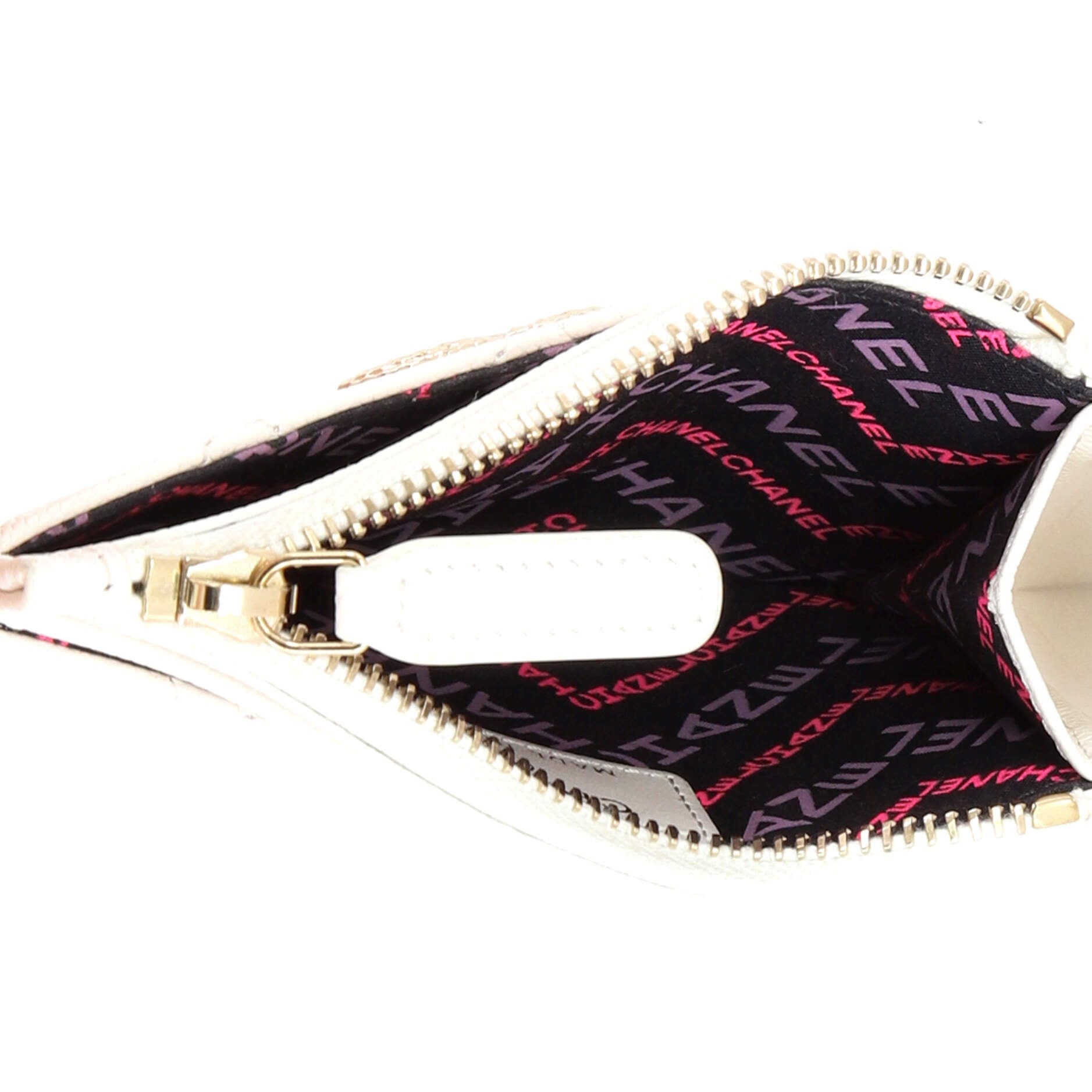 Textured CC Square Zip Card Holder Quilted Caviar