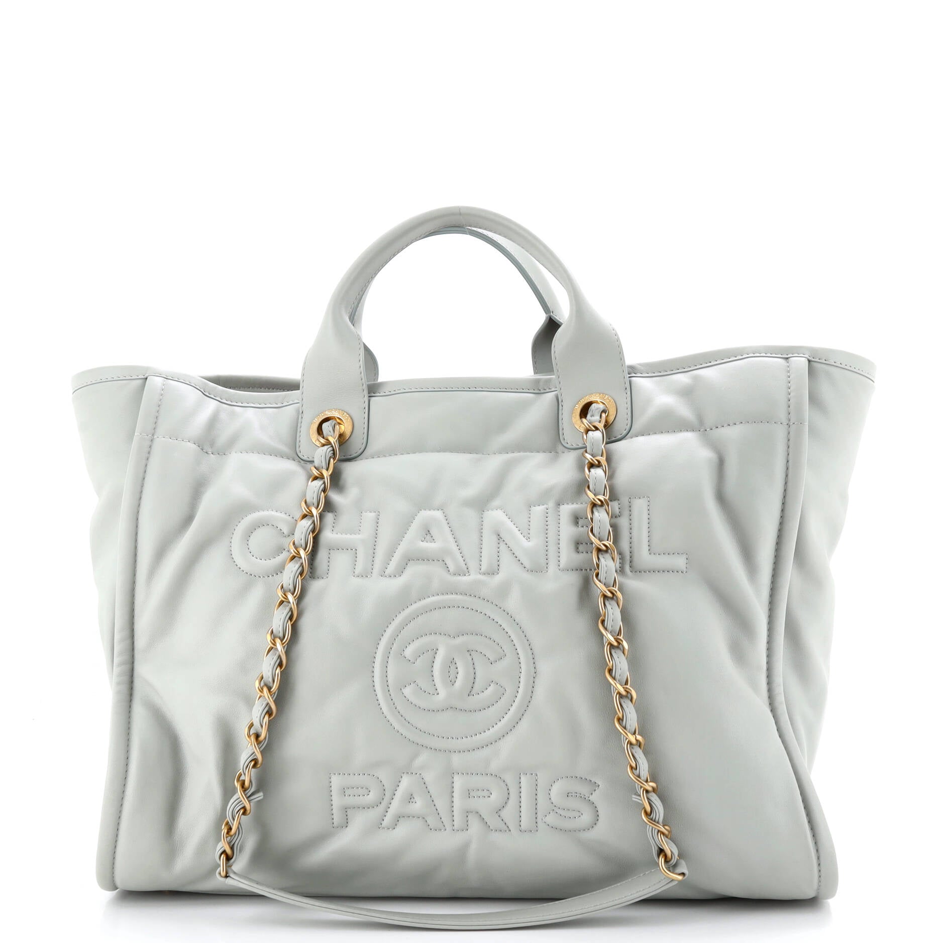Deauville NM Tote Embossed Calfskin Medium