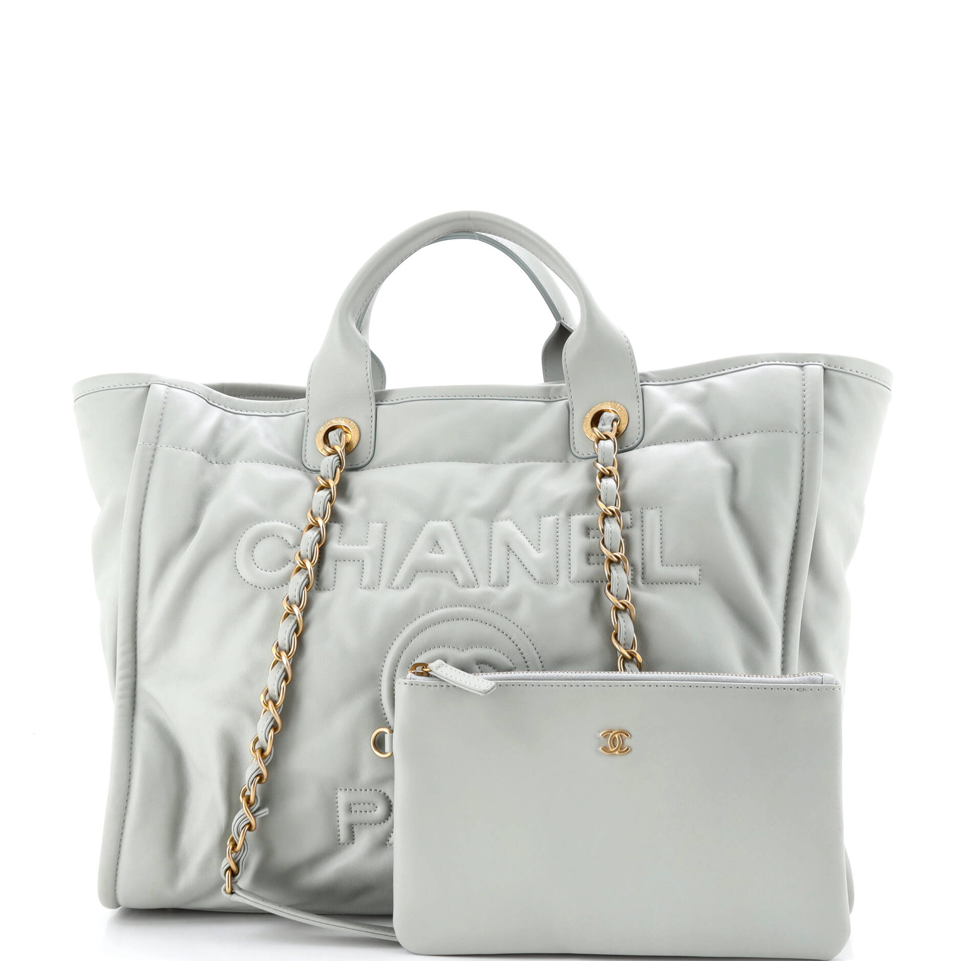 Deauville NM Tote Embossed Calfskin Medium