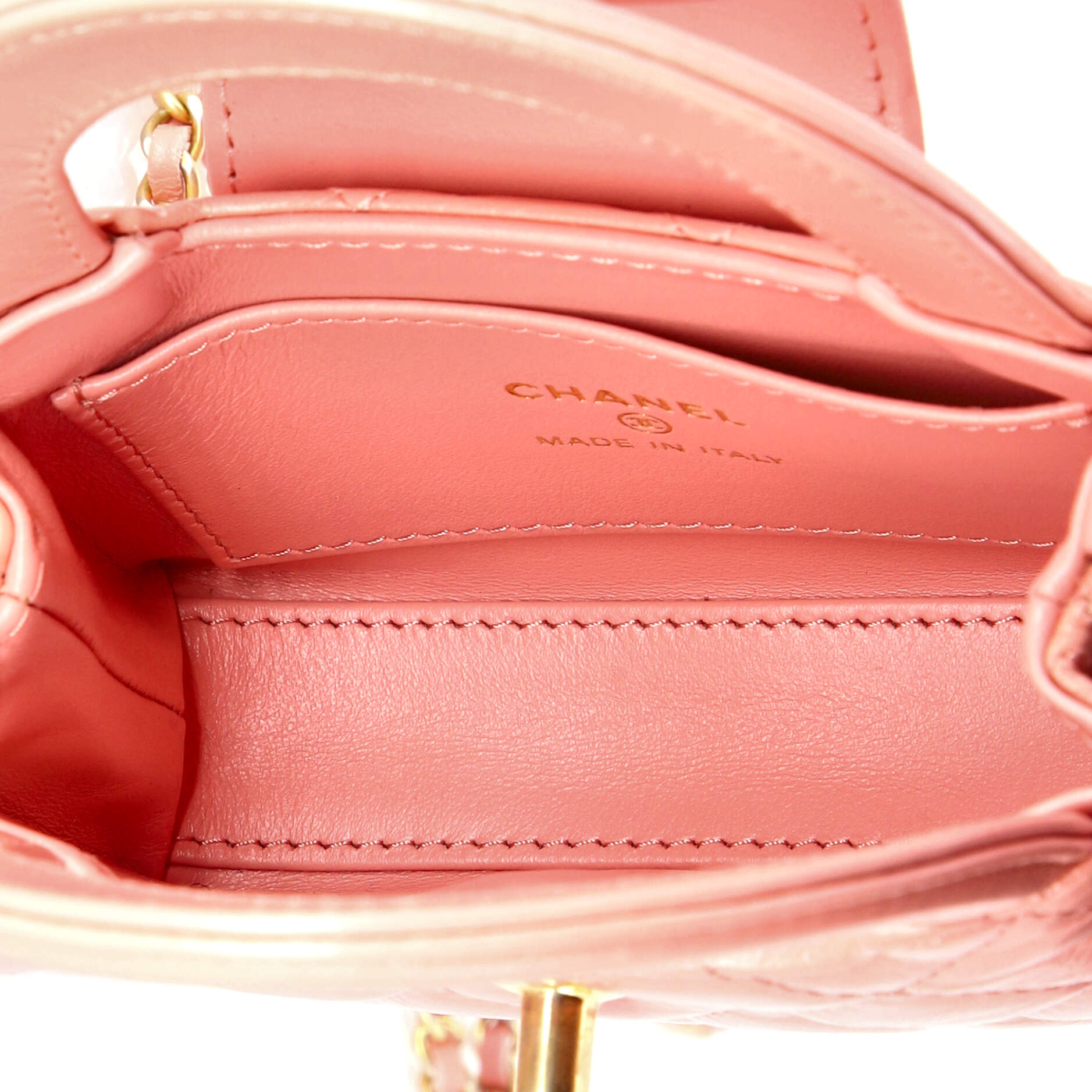 Kelly Top Handle Shopping Bag Quilted Shiny Aged Calfskin Nano