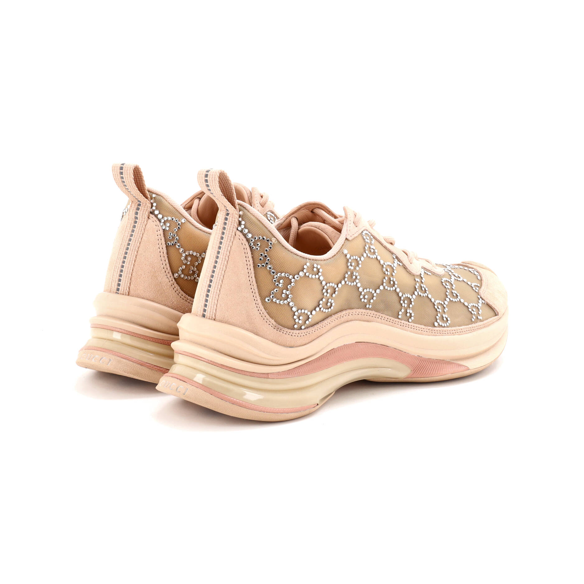 Women's Run Sneakers Crystal GG Embellished Mesh