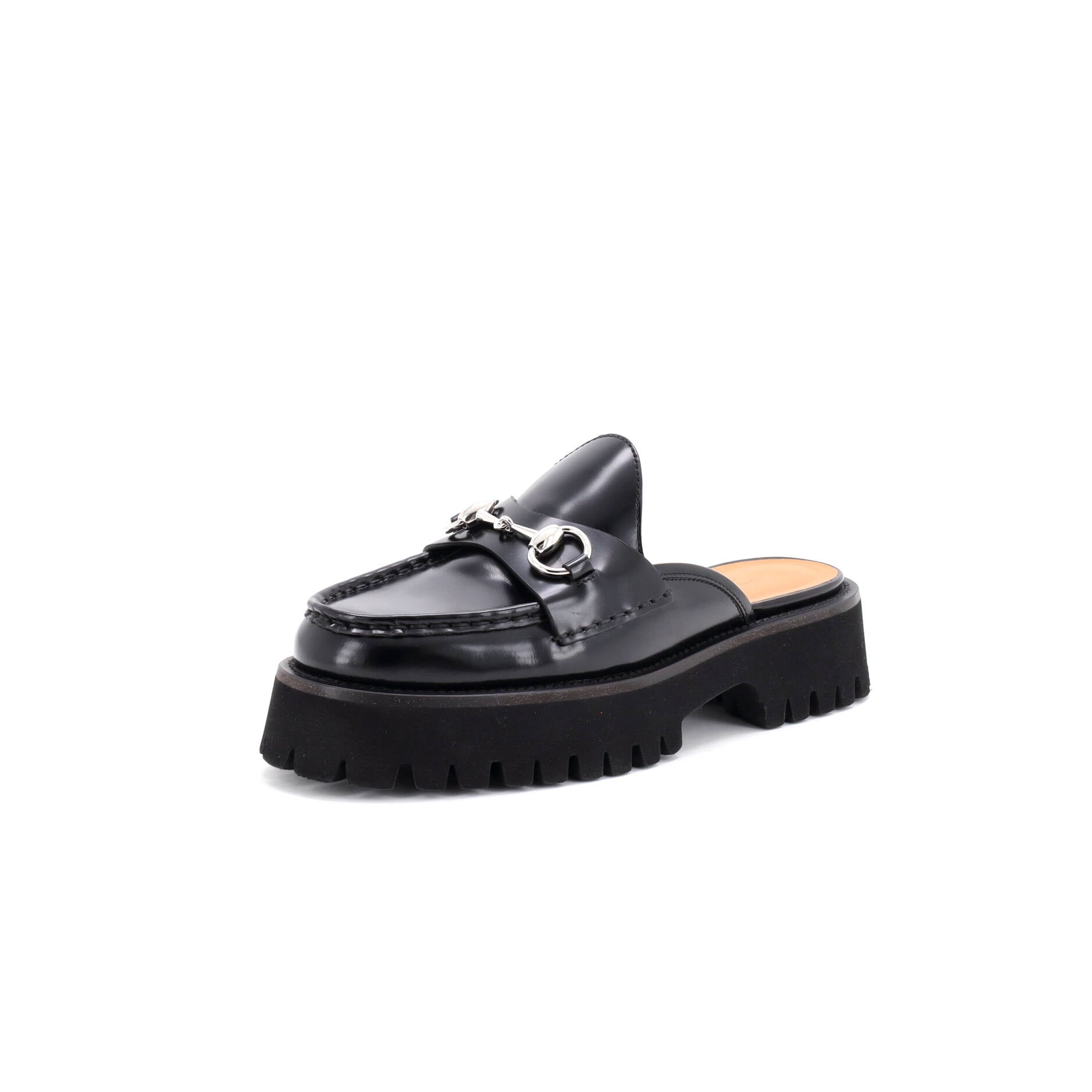Women's Horsebit Flatform Mules Leather