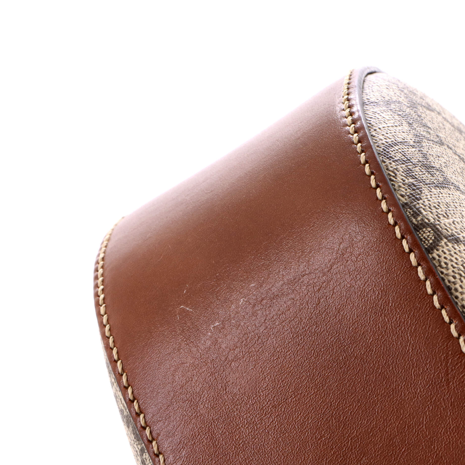 Padlock Saddle Shoulder Bag GG Coated Canvas and Leather Medium