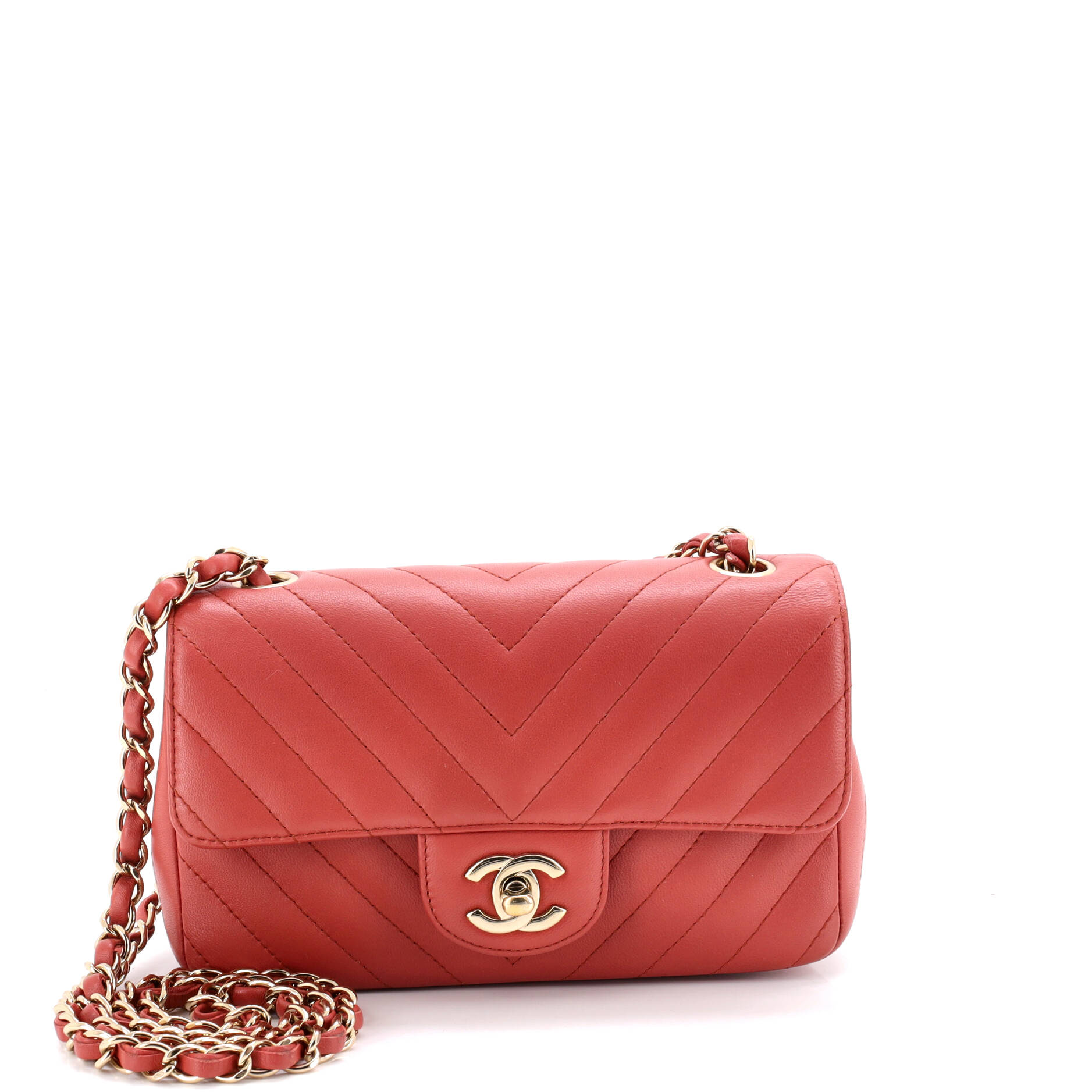 Classic Single Flap Bag Chevron Lambskin Mini