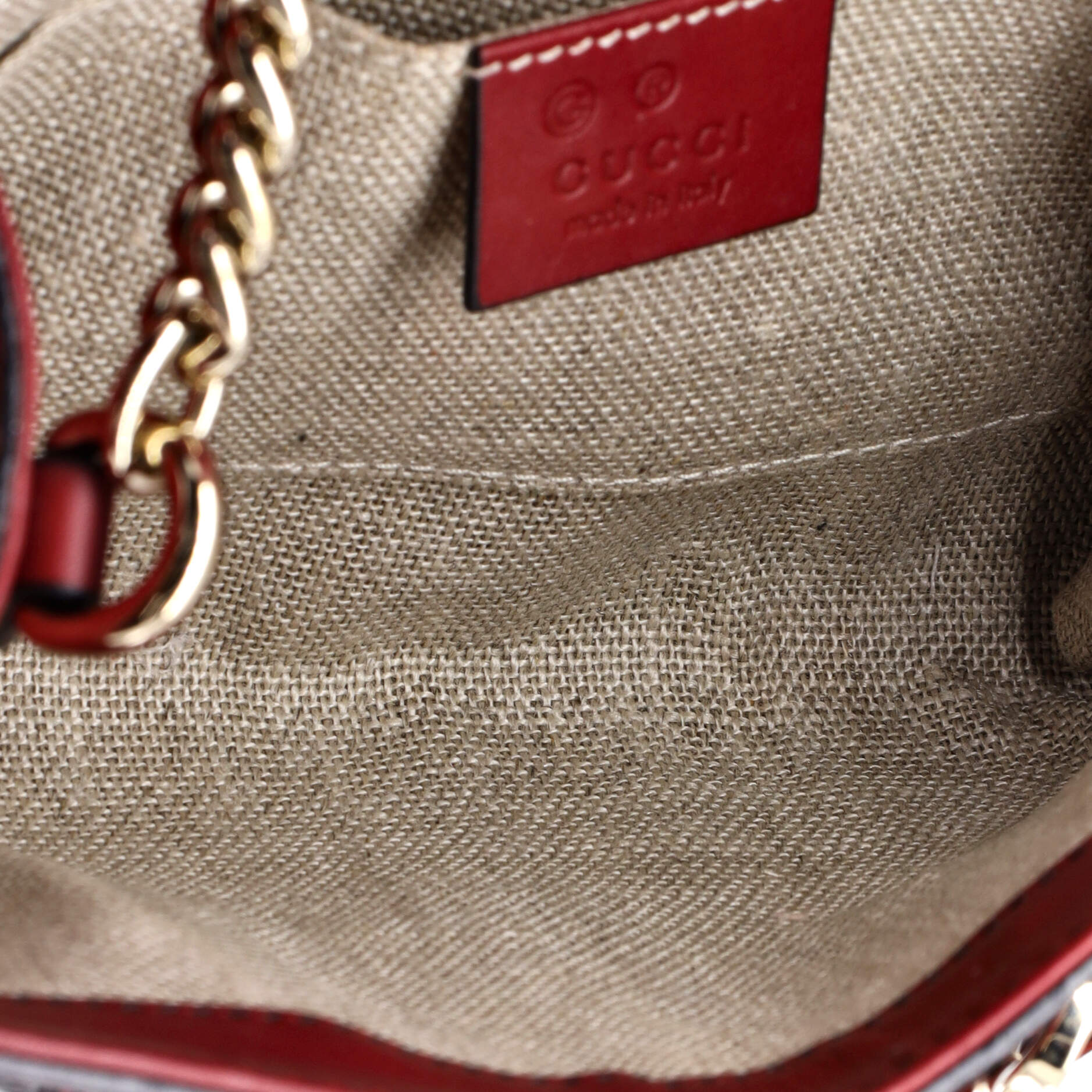 Emily Chain Flap Bag Microguccissima Leather Mini