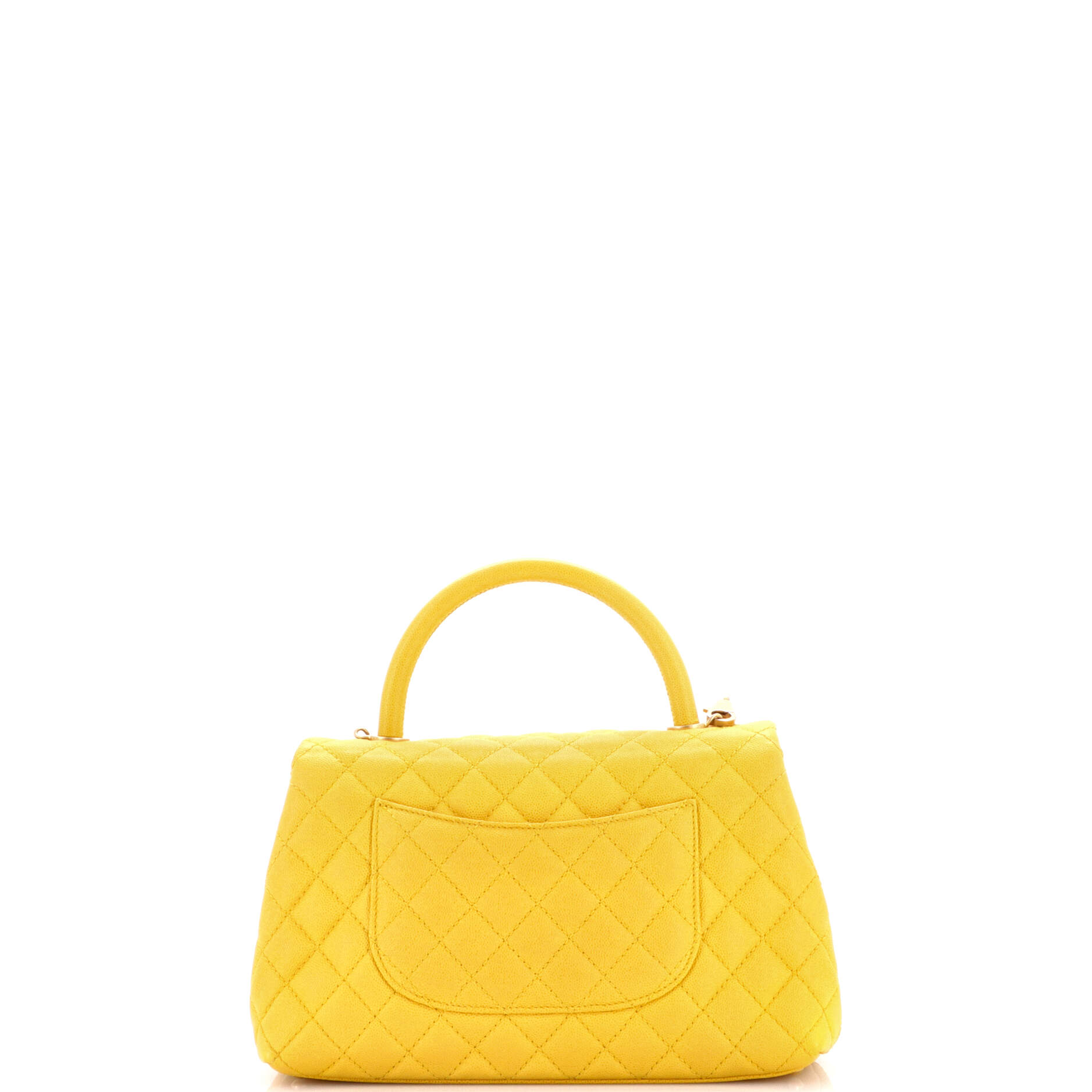 Coco Top Handle Bag Quilted Caviar Small