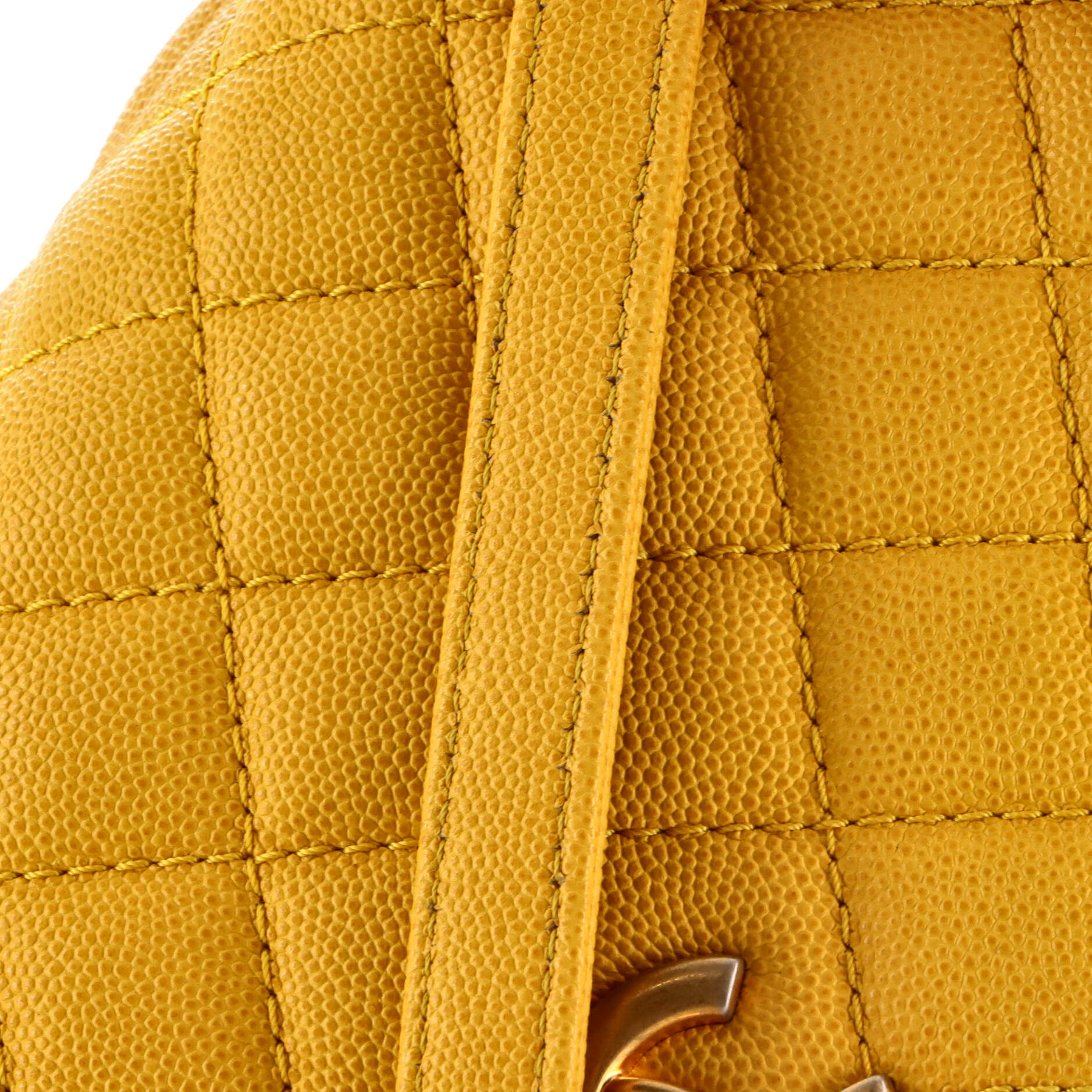 Coco Top Handle Bag Quilted Caviar Small
