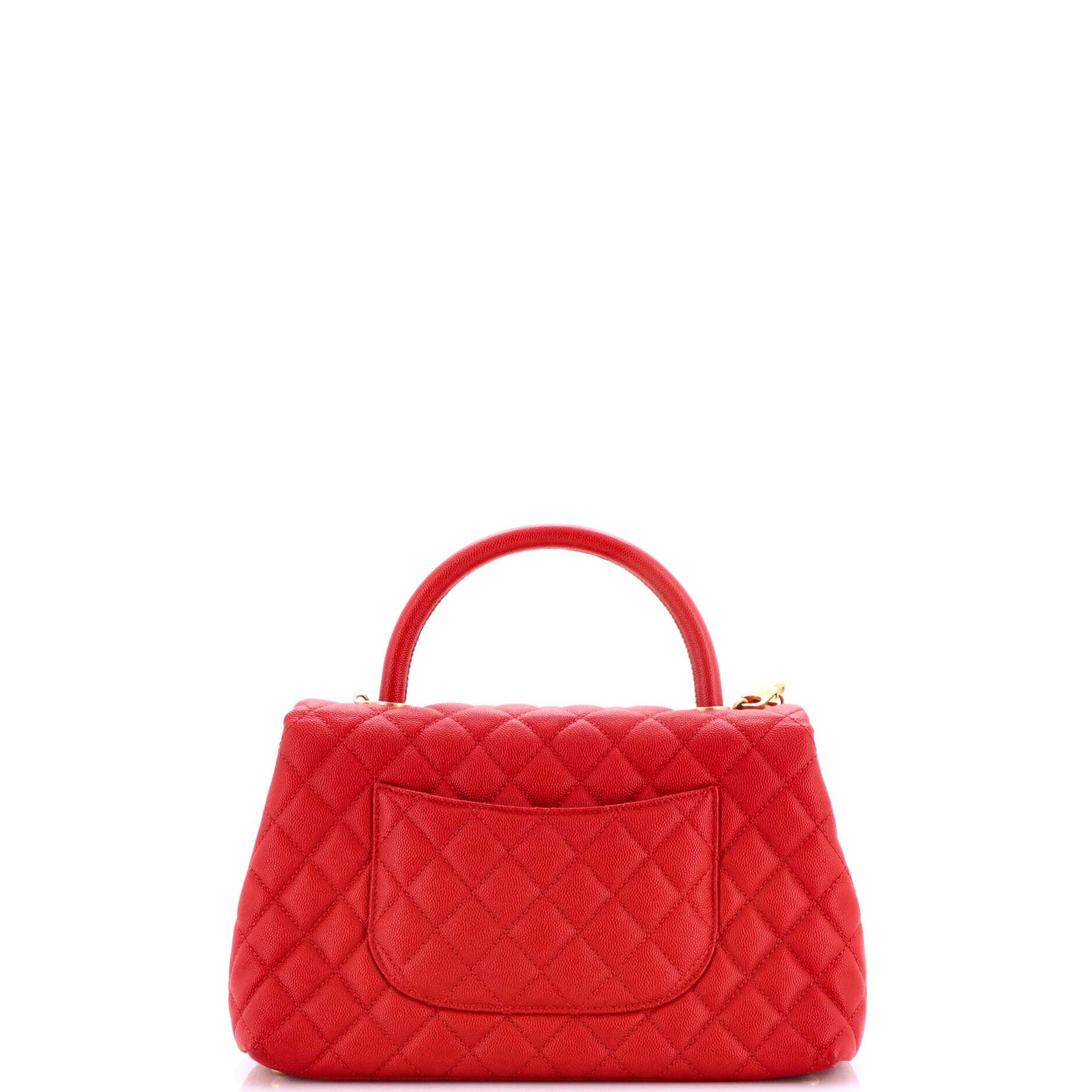 Coco Top Handle Bag Quilted Caviar Small