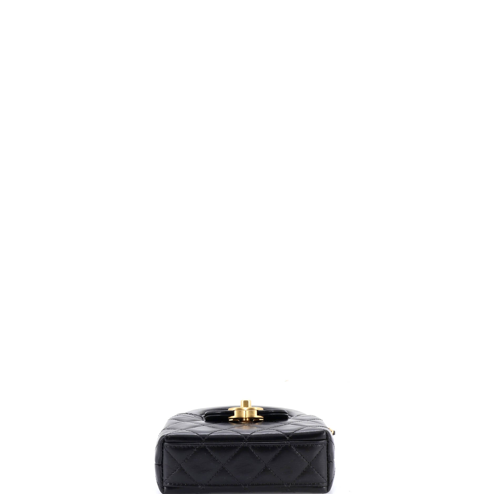 Kelly Top Handle Shopping Bag Quilted Shiny Aged Calfskin Nano