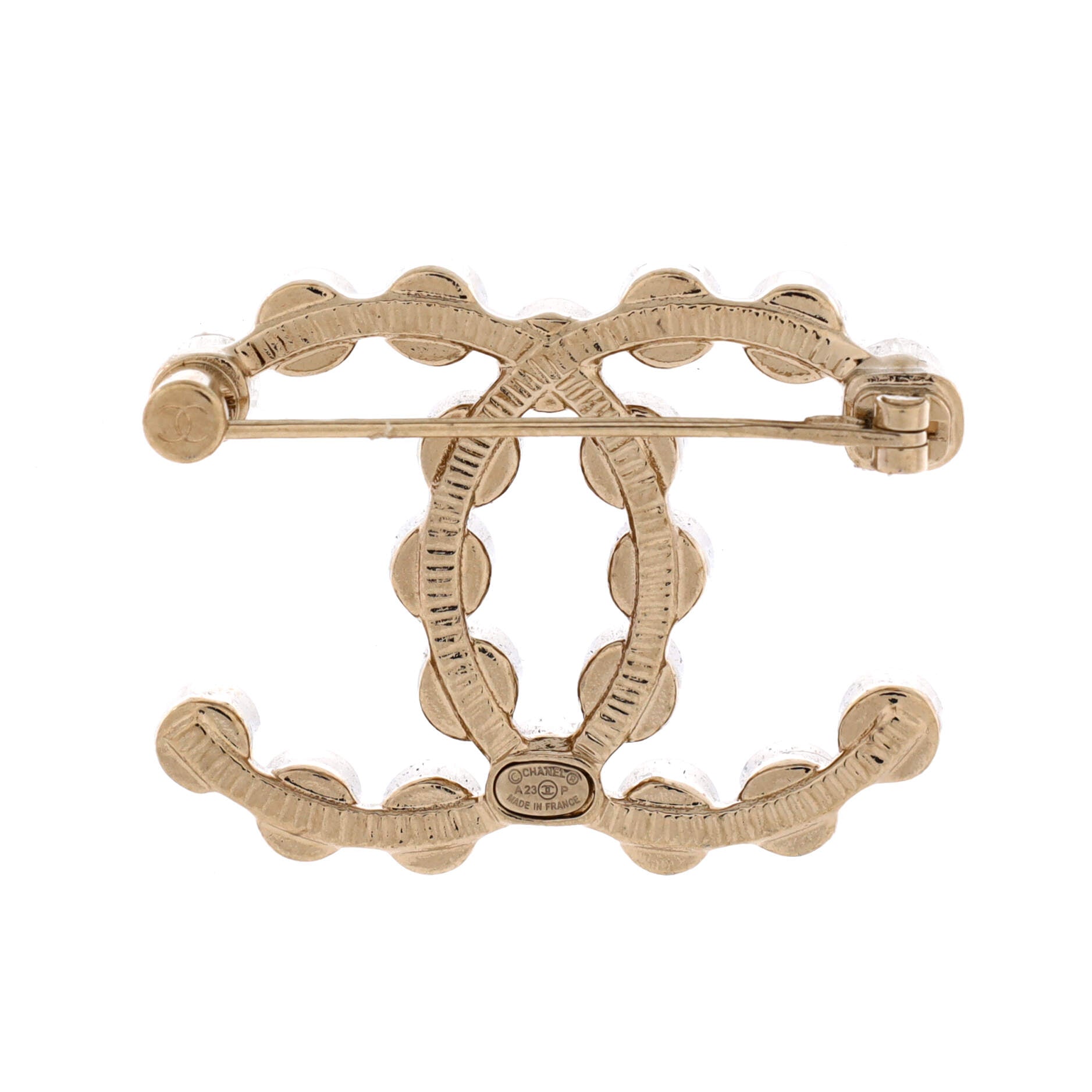 CC Brooch Metal with Crystals