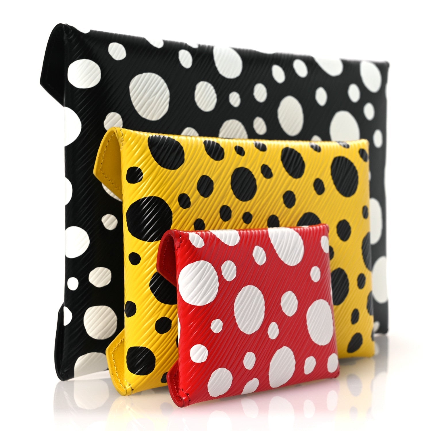 LV X YK Epi Kirigami Pochette Set Black Red Yellow