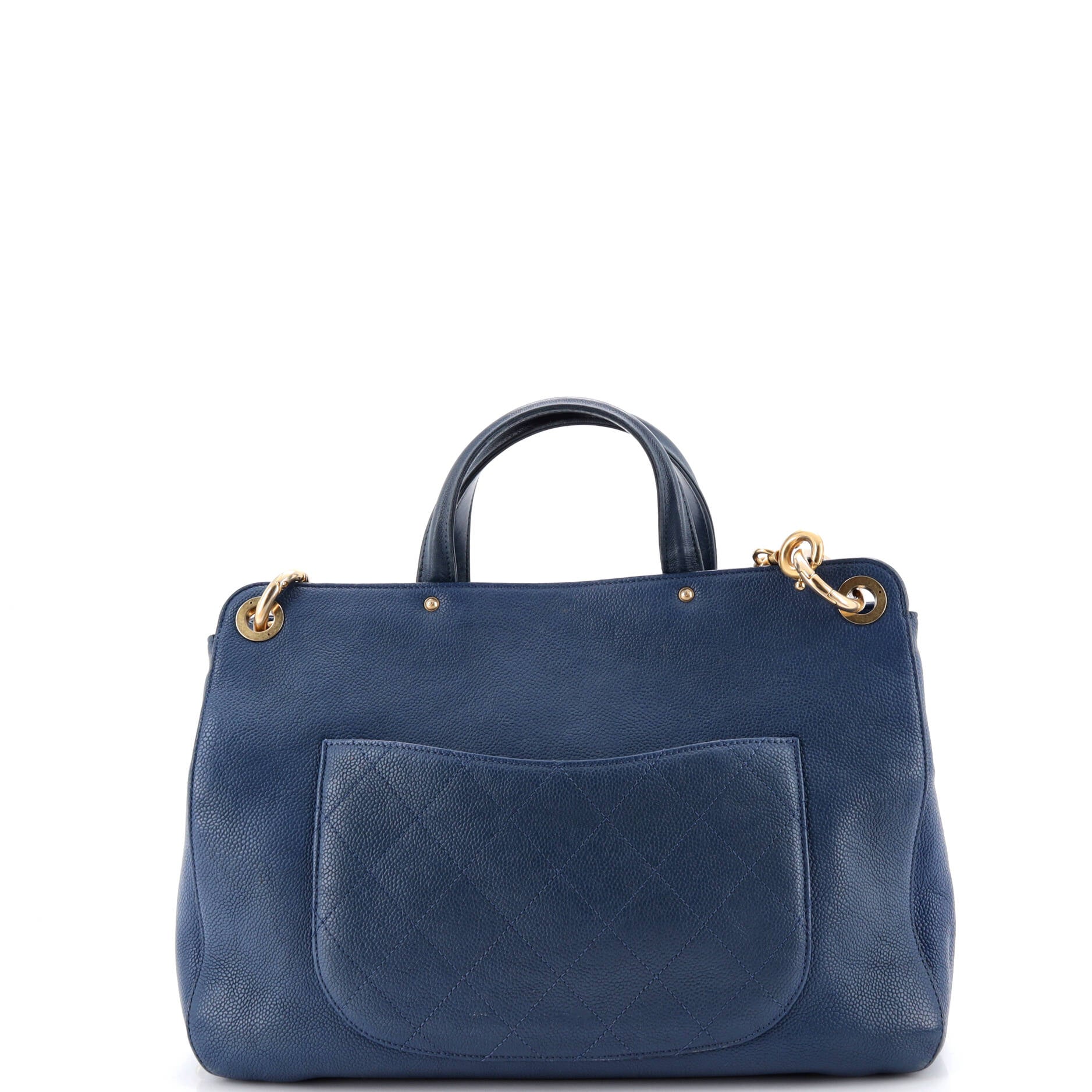 CC Lock Shopping Tote Caviar Large