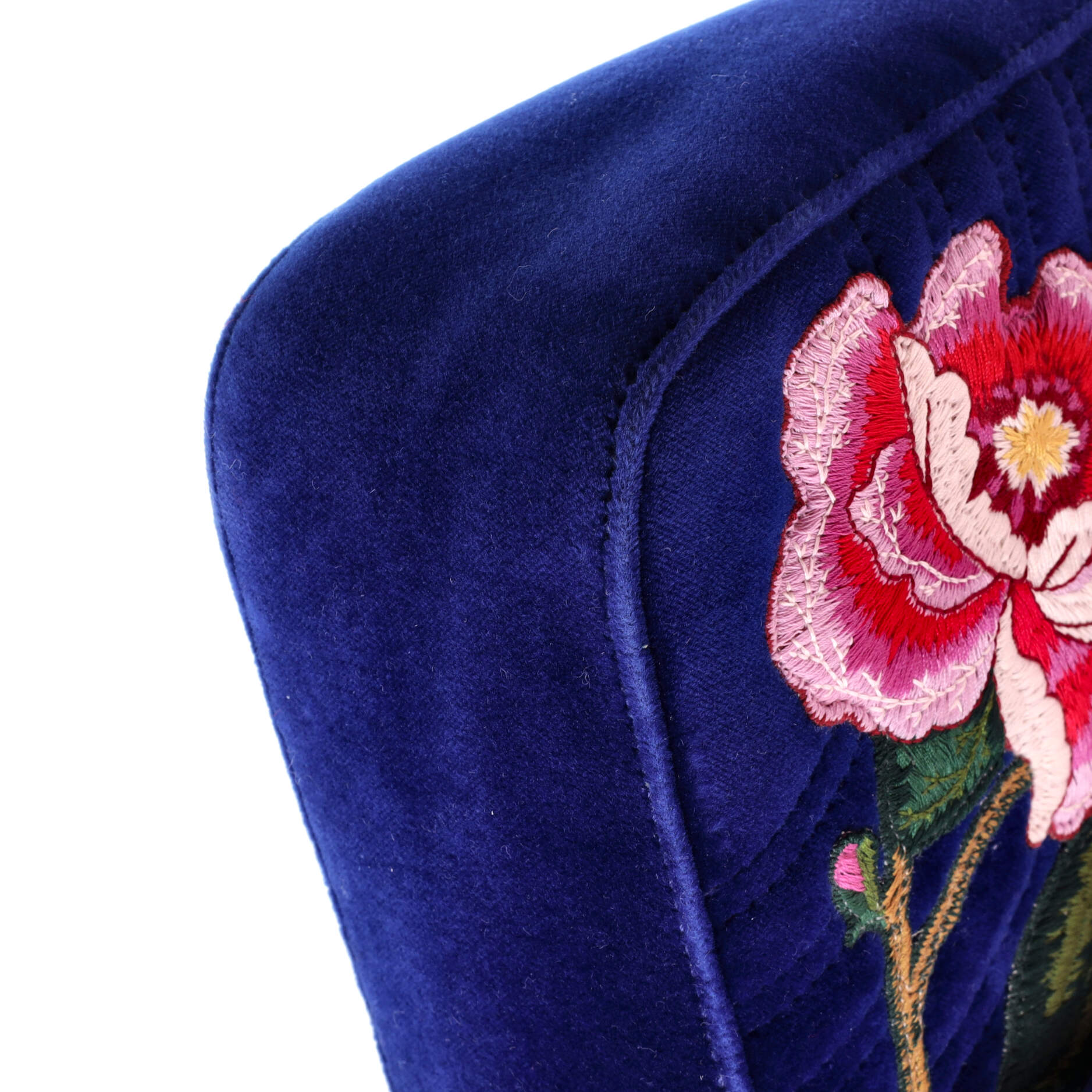 GG Marmont Flap Bag Embroidered Matelasse Velvet Medium