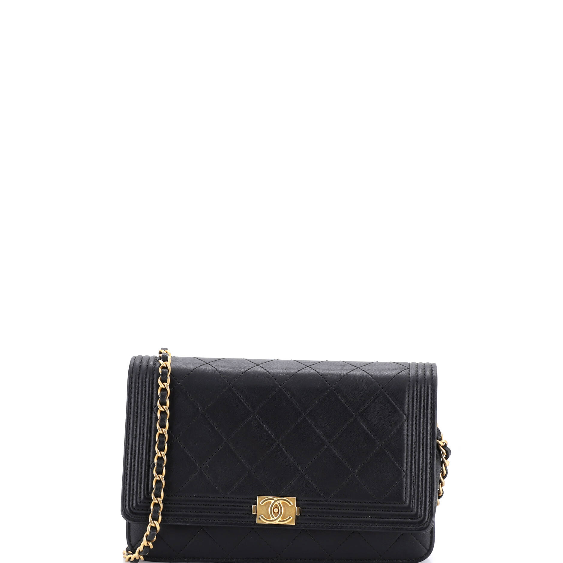 Boy Wallet on Chain Quilted Lambskin