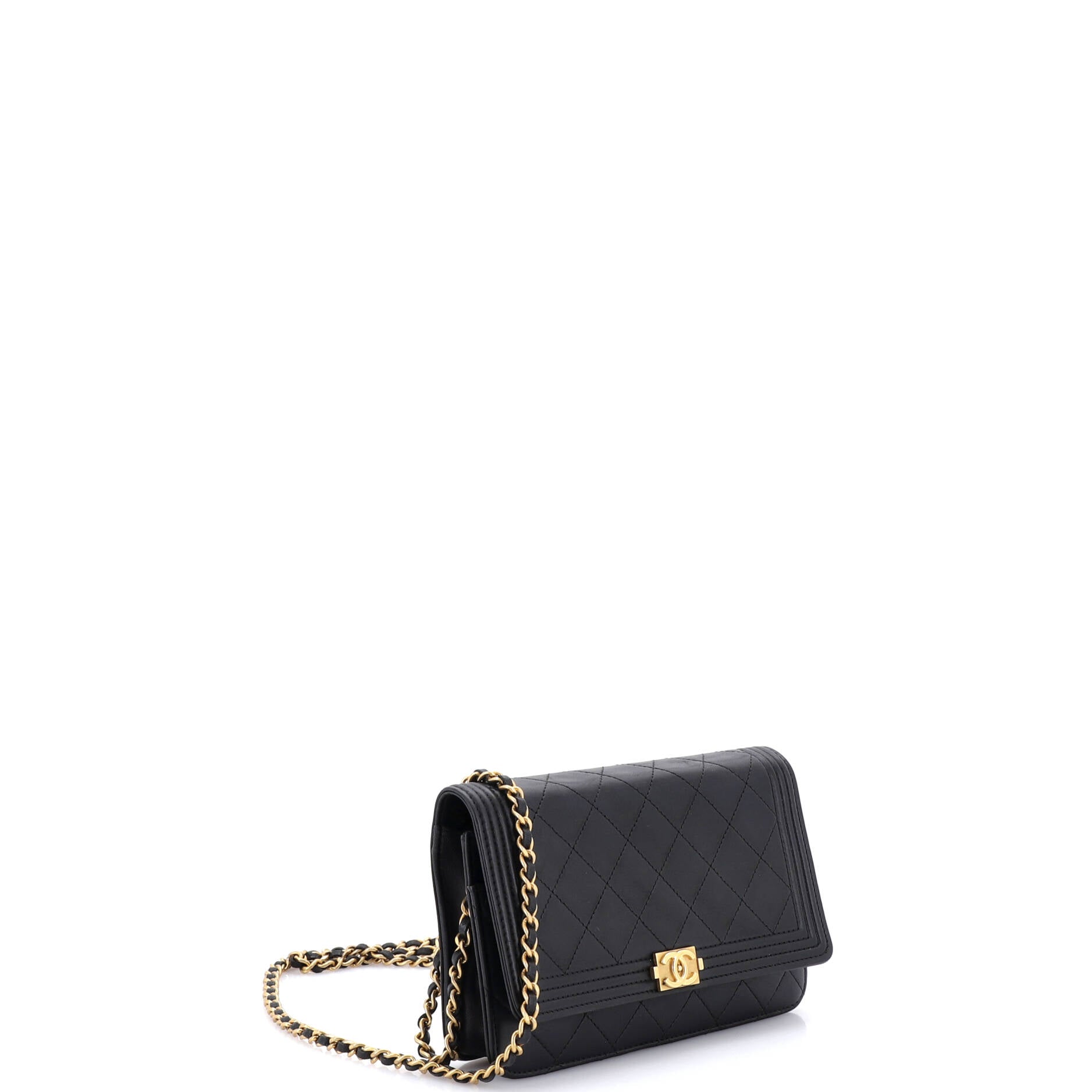 Boy Wallet on Chain Quilted Lambskin