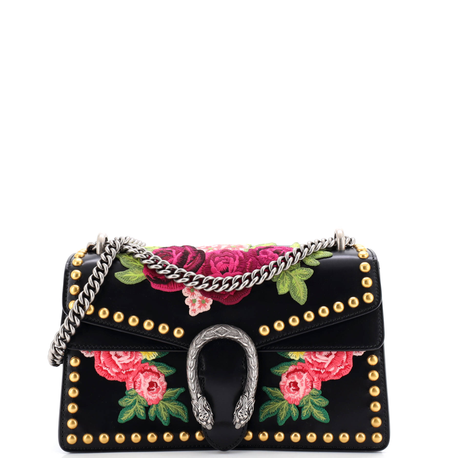 Dionysus Bag Embroidered Studded Leather Medium