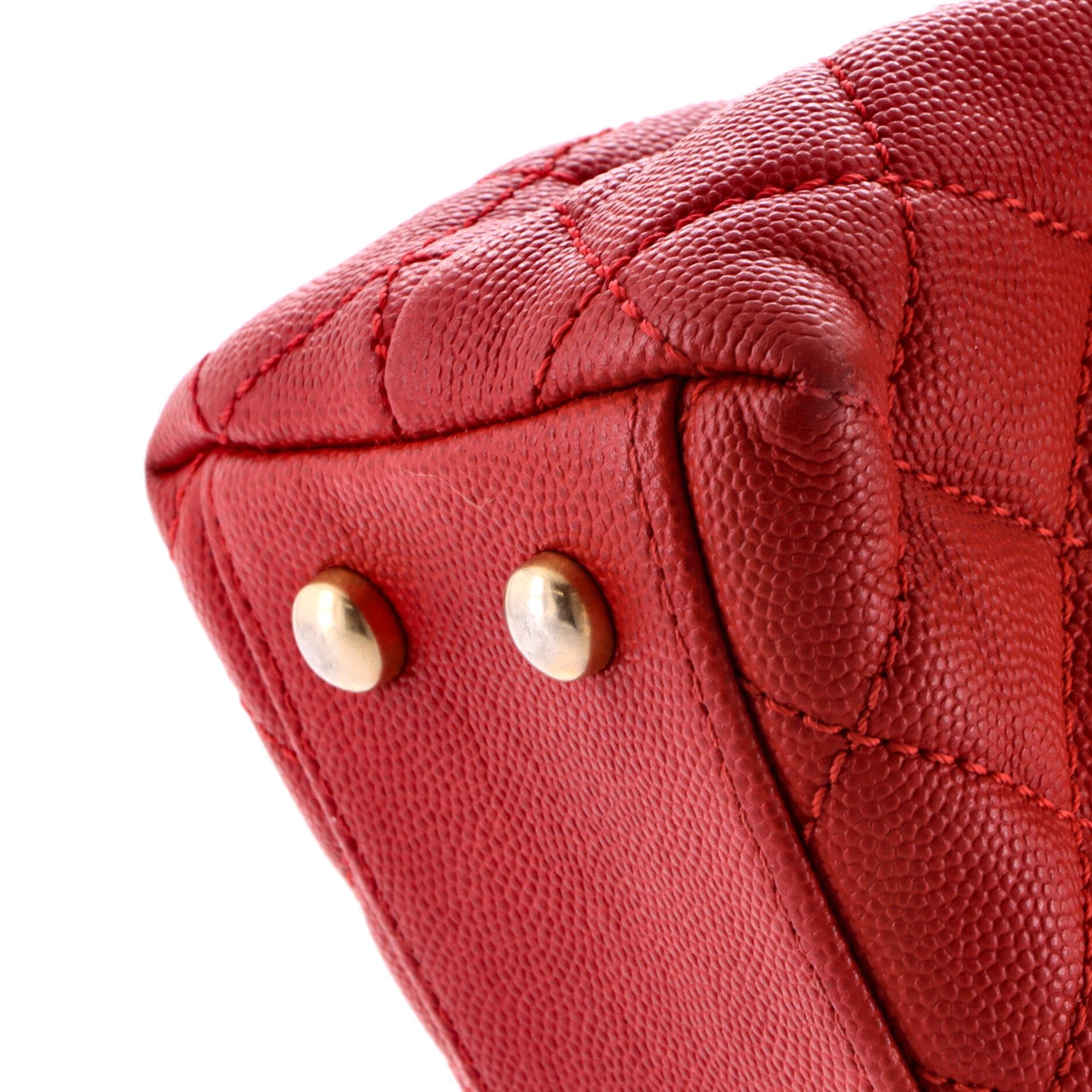Coco Top Handle Bag Quilted Caviar Mini