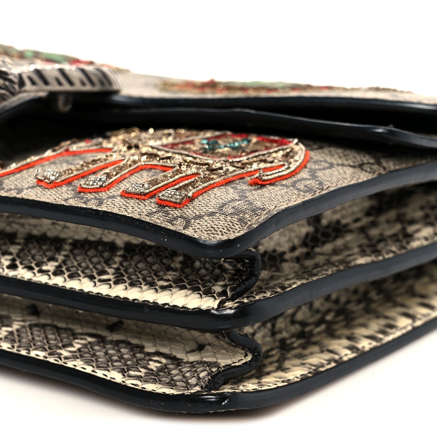 GG Supreme Monogram Elaphe Elephant Embroidered Small Dionysus Shoulder Bag
