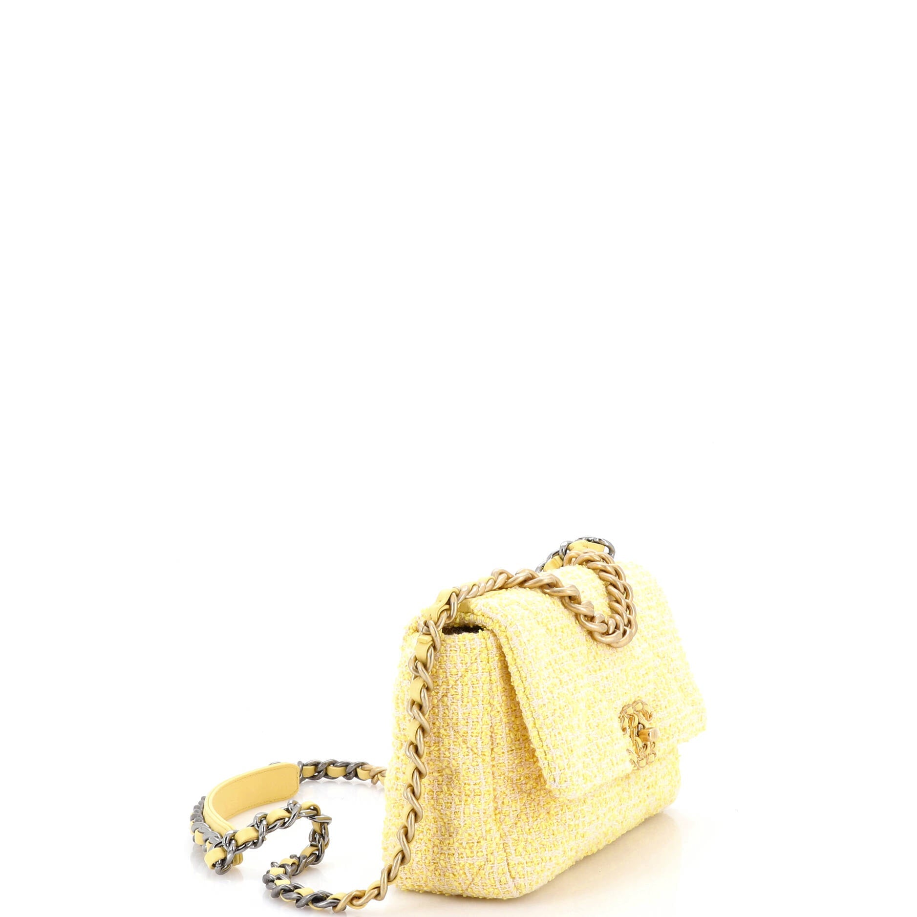 19 Flap Bag Quilted Tweed Medium