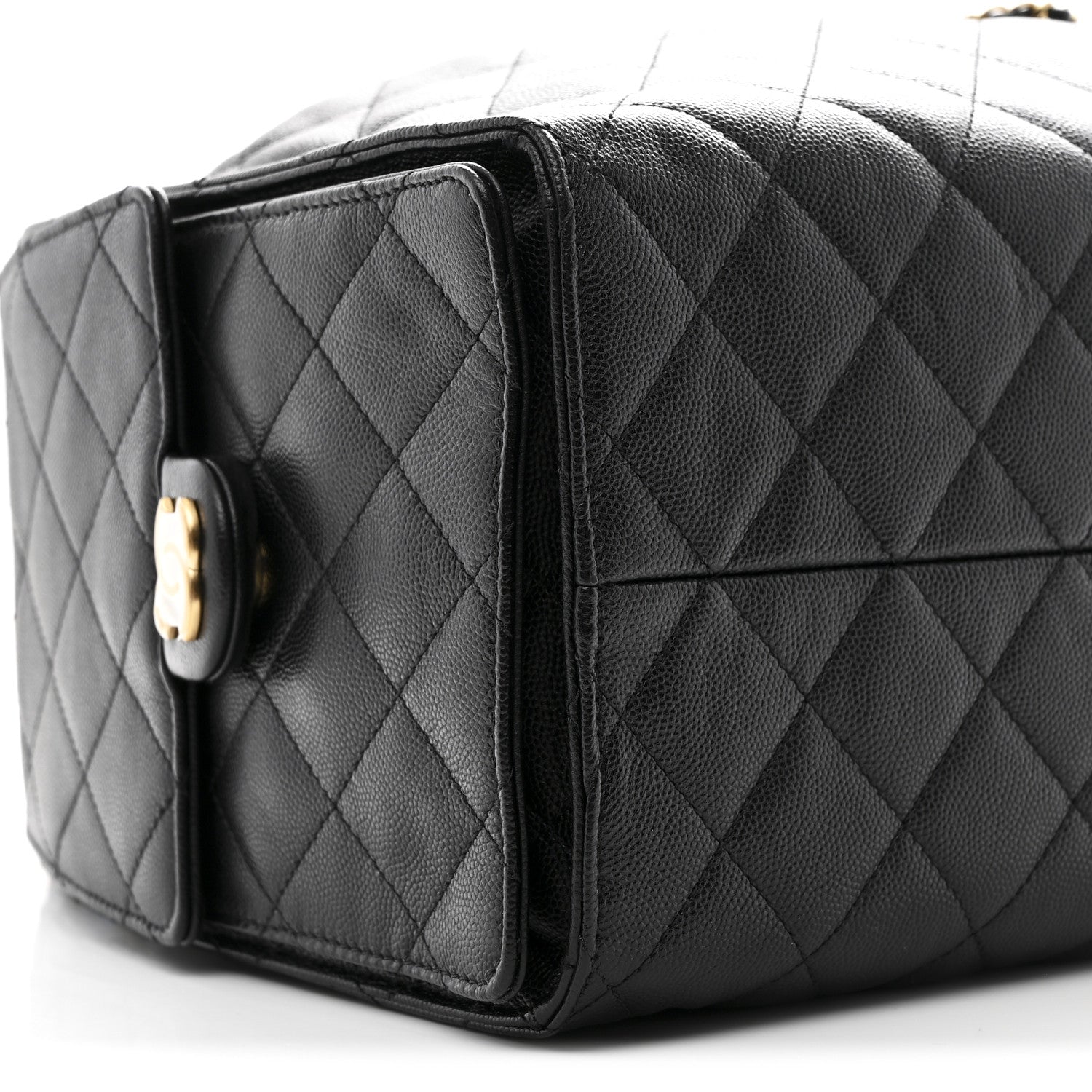 Caviar Quilted Medium Chanel 25 Handbag Black
