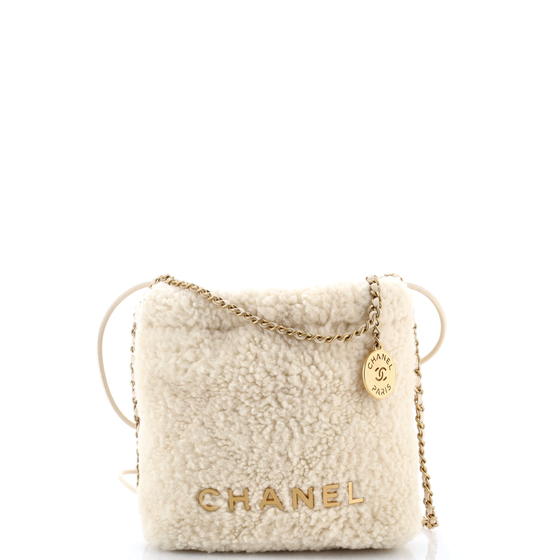 22 Chain Hobo Shearling Mini