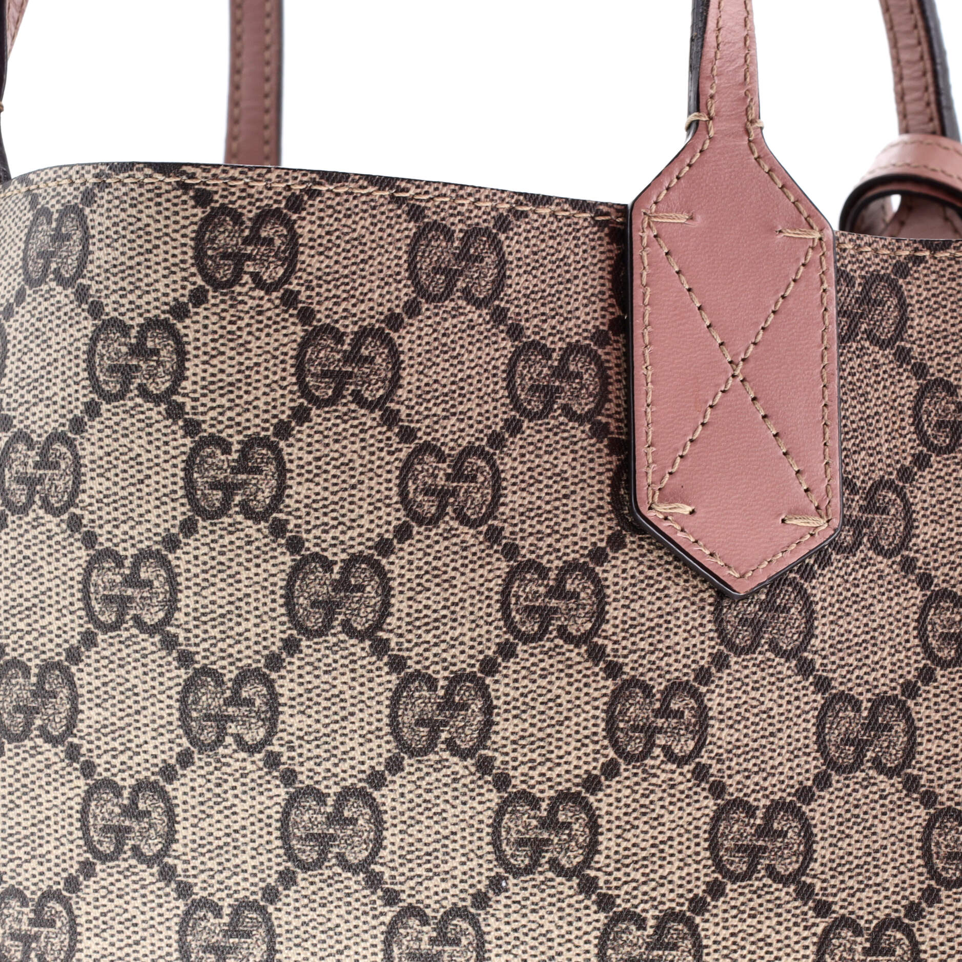 Reversible Tote GG Print Leather Small