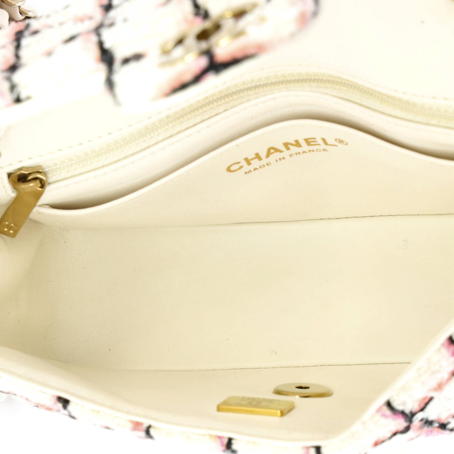 Classic Single Flap Bag Quilted Tweed and Sequins Mini