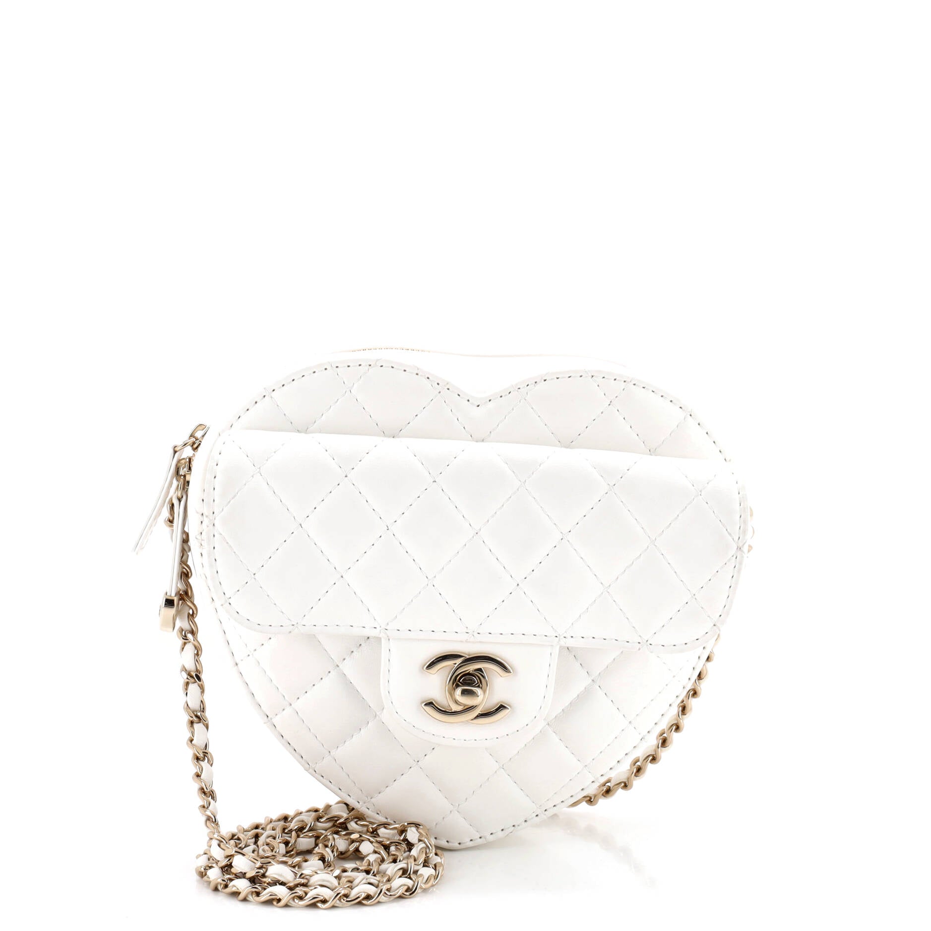 CC in Love Heart Bag Quilted Lambskin
