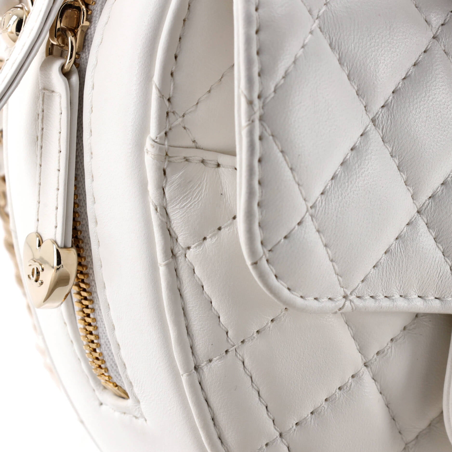 CC in Love Heart Bag Quilted Lambskin