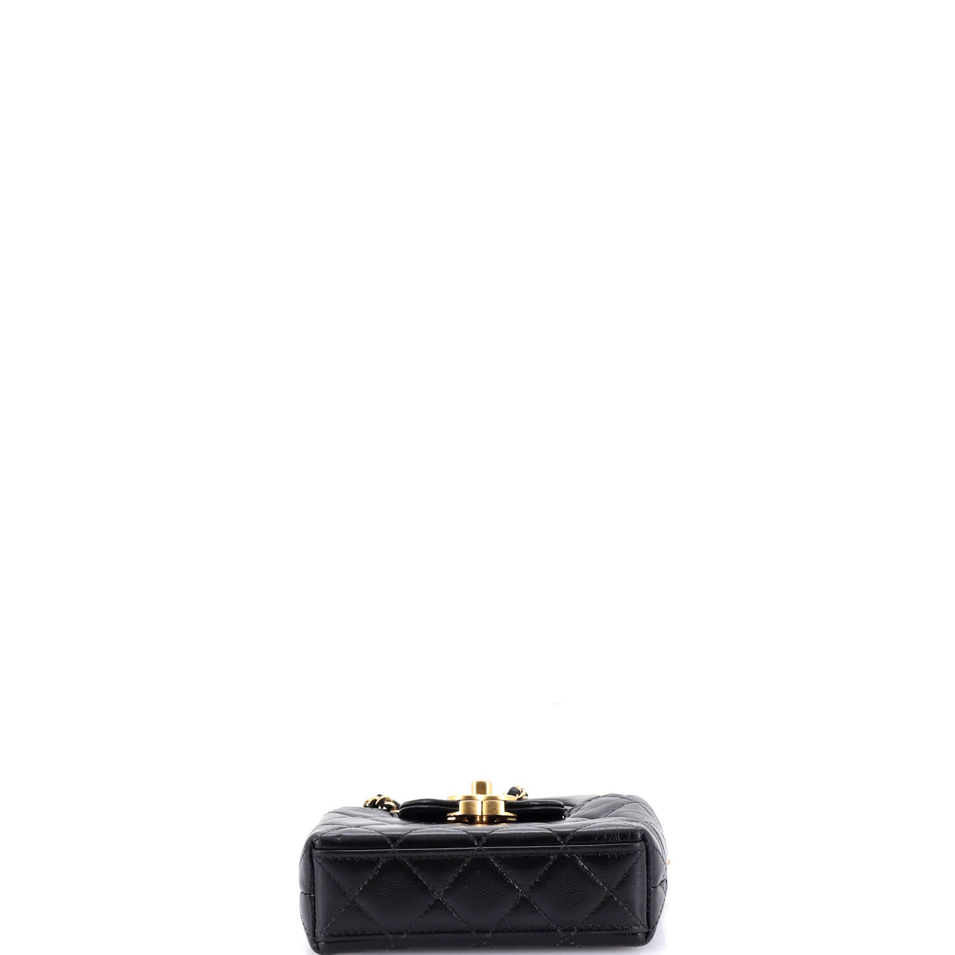 Kelly Top Handle Shopping Bag Quilted Shiny Aged Calfskin Nano