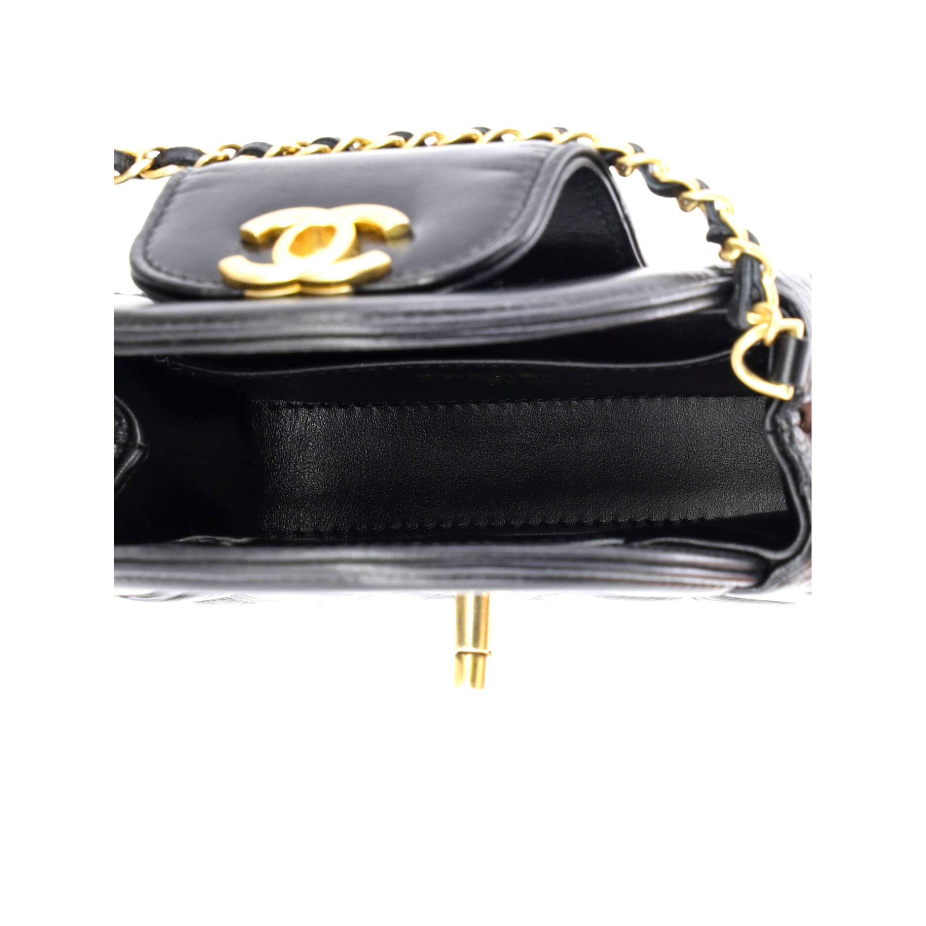 Kelly Top Handle Shopping Bag Quilted Shiny Aged Calfskin Nano