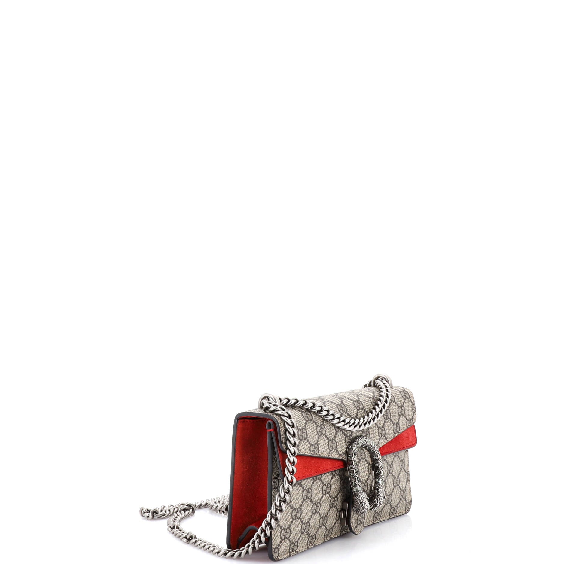 Dionysus Bag GG Coated Canvas with Crystal Embellished Metal Small