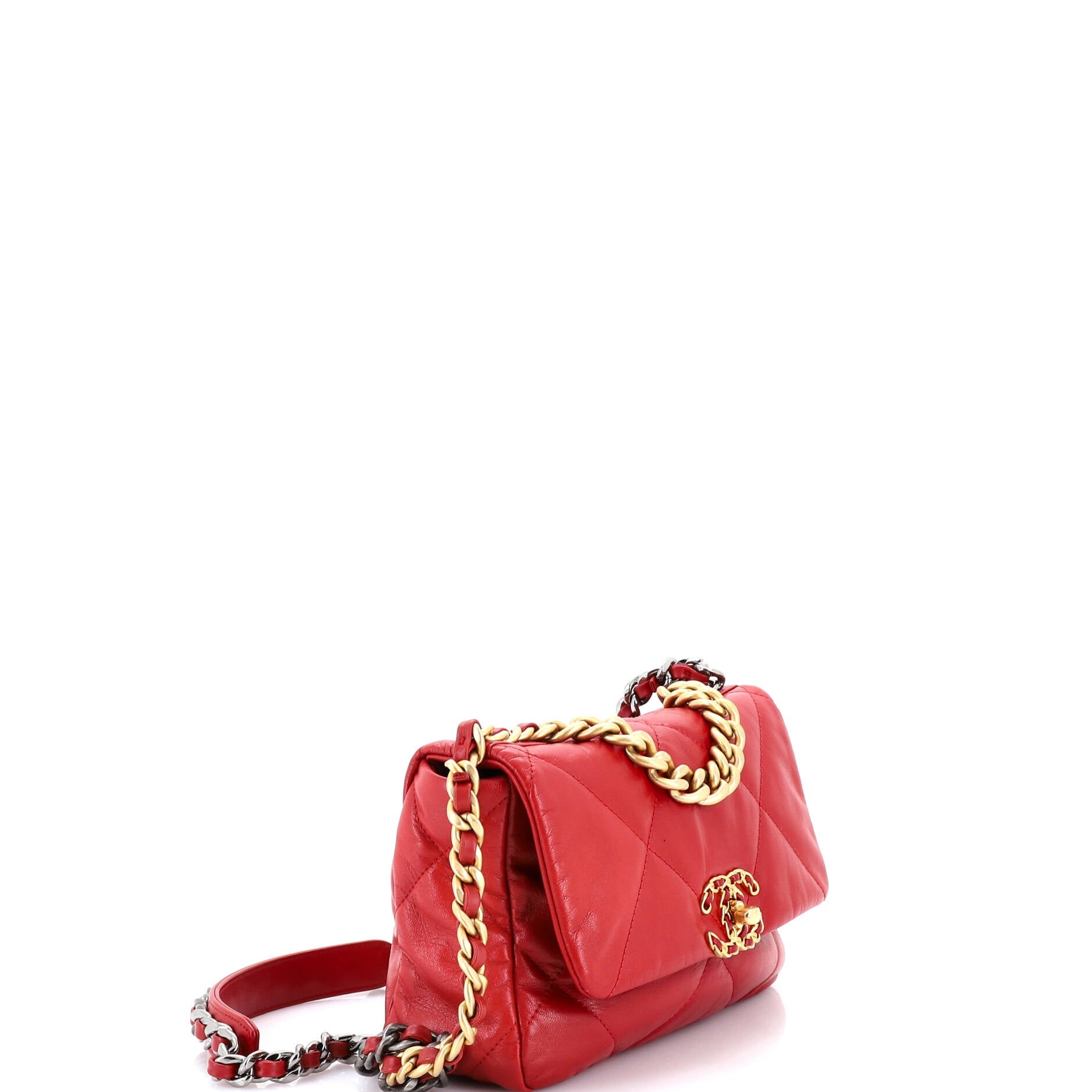 19 Flap Bag Quilted Leather Medium